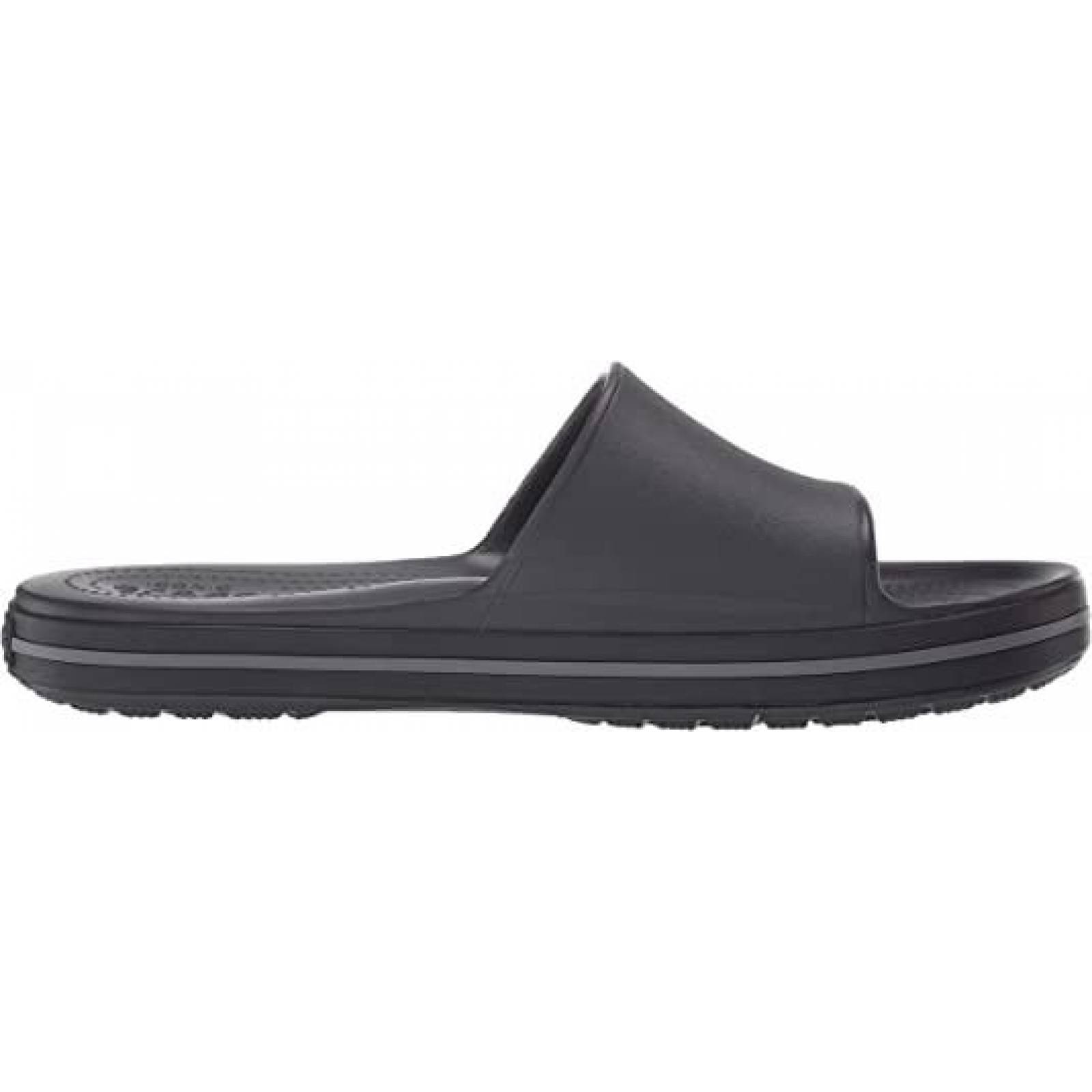 Crocs Unisex Crocband III Slide Sandalias, Black/Graphite, 9 Men/11 Women 