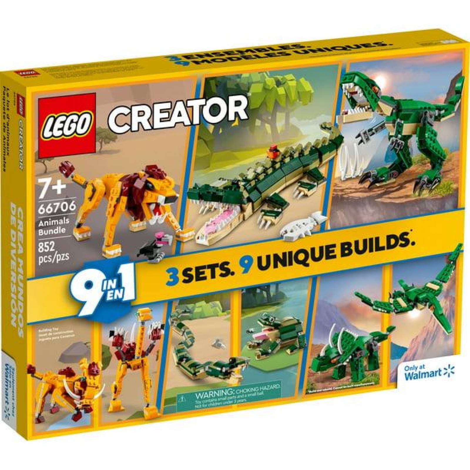 Lego Creator 66706 (Cocodrilo, Dinosaurio y León) 