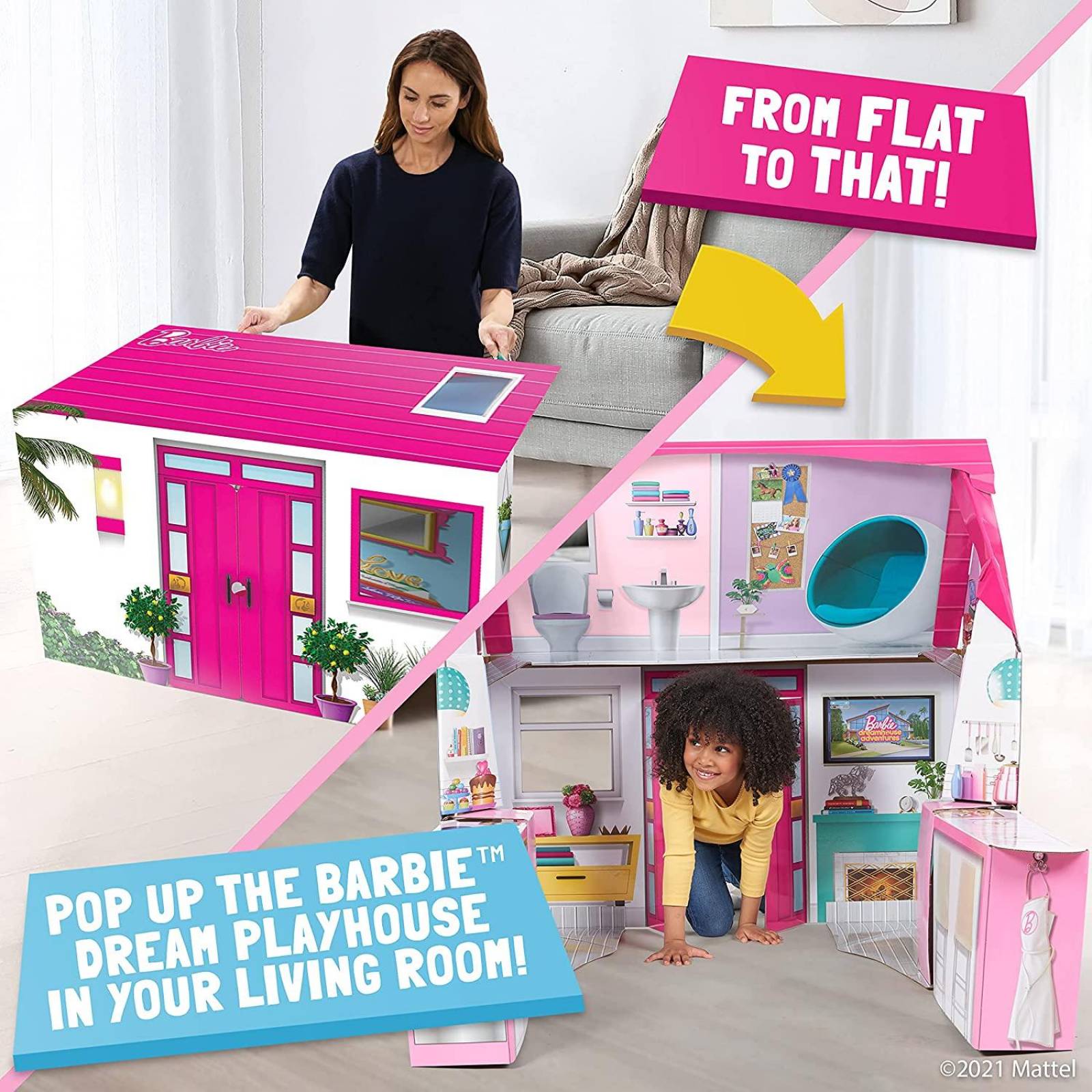 Pop2Play Barbie Playhouse, Casa de ensueño para niñas. 47 pulgadas