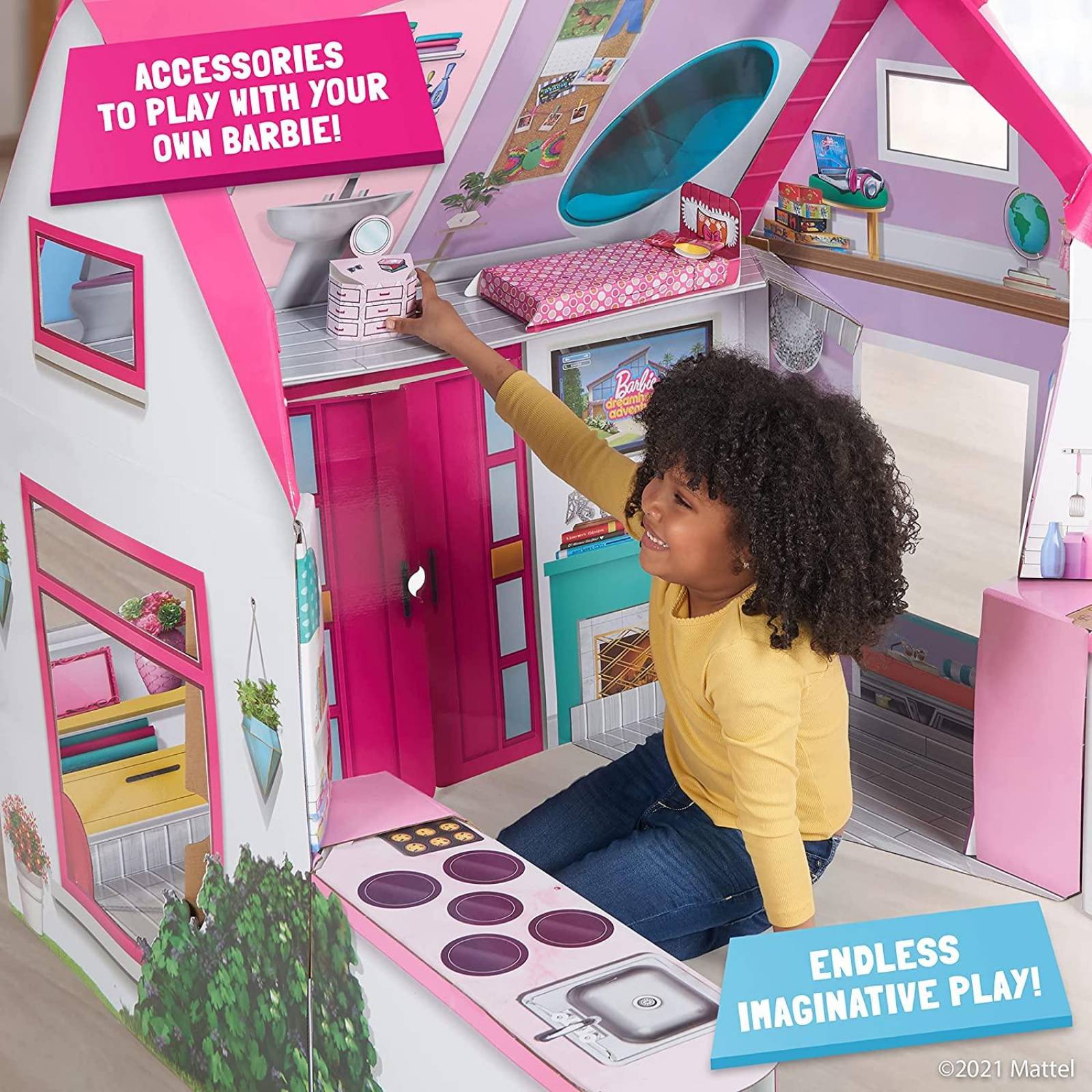 Pop2Play Barbie Playhouse, Casa de ensueño para niñas. 47 pulgadas