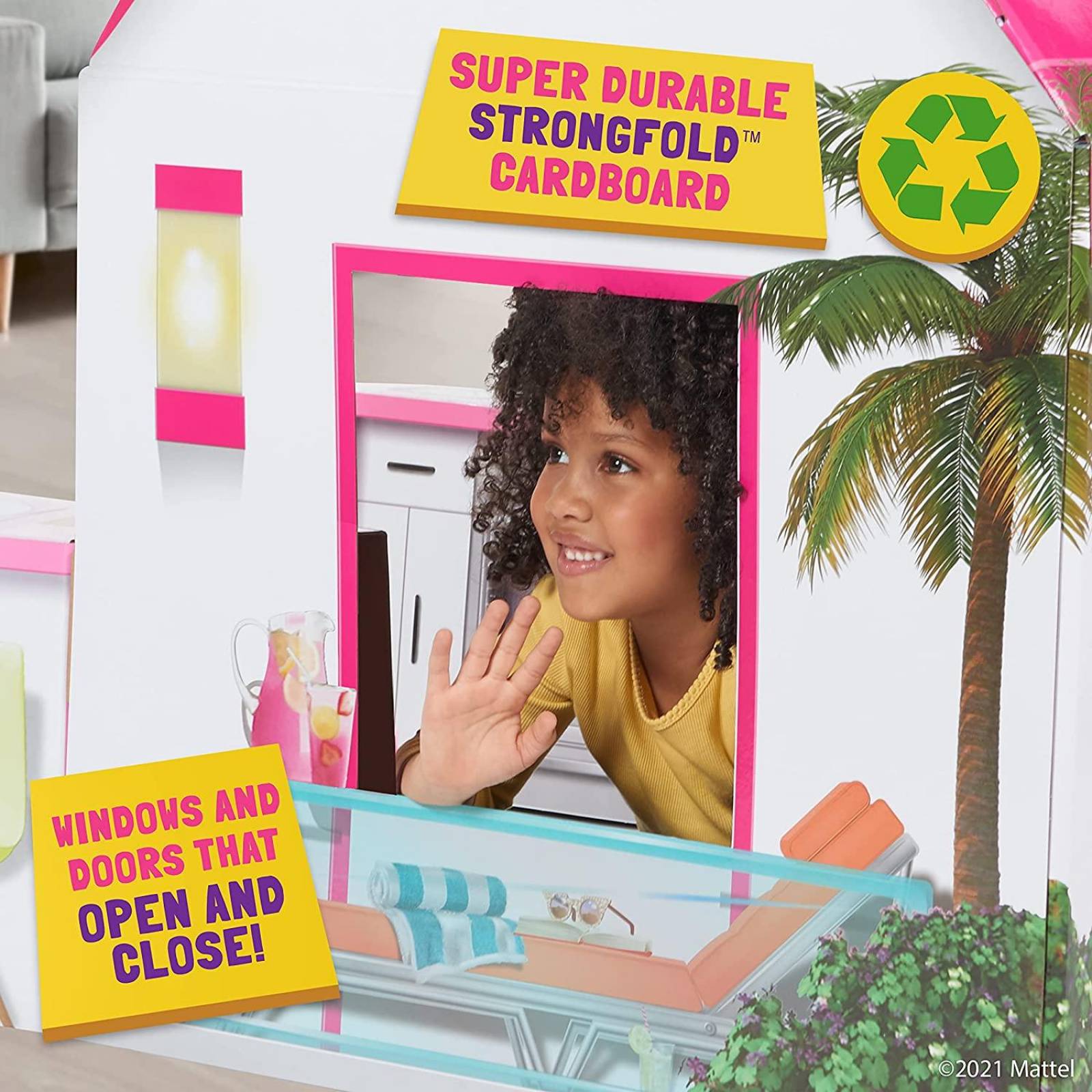 Pop2Play Barbie Playhouse, Casa de ensueño para niñas. 47 pulgadas
