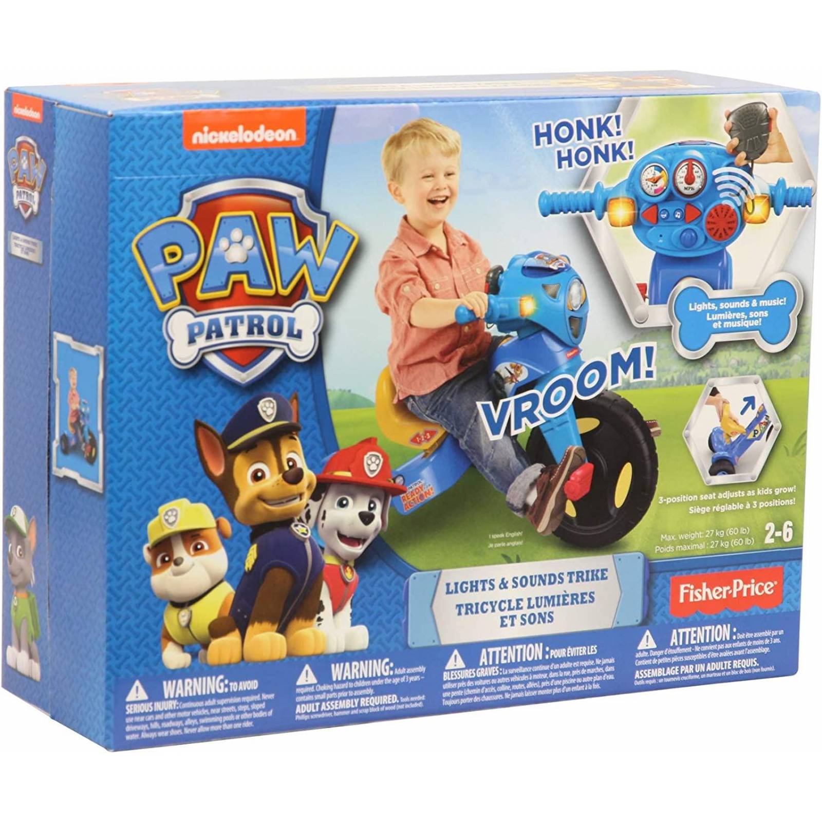 Triciclo Fisher-price Nickelodeon Paw Patrol Luces&sonidos 