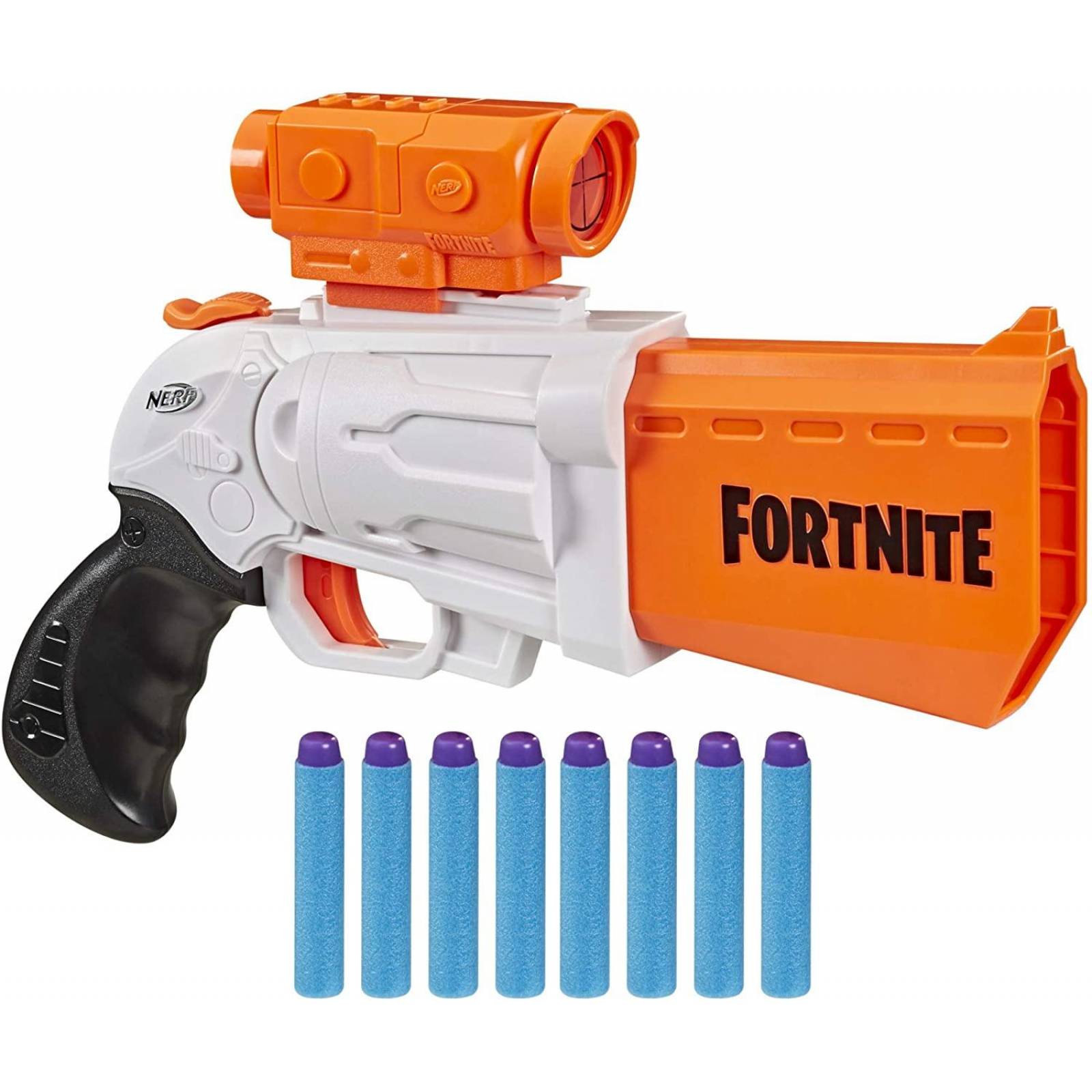 NERF Fortnite SR Blaster, lanza 4 dardos 