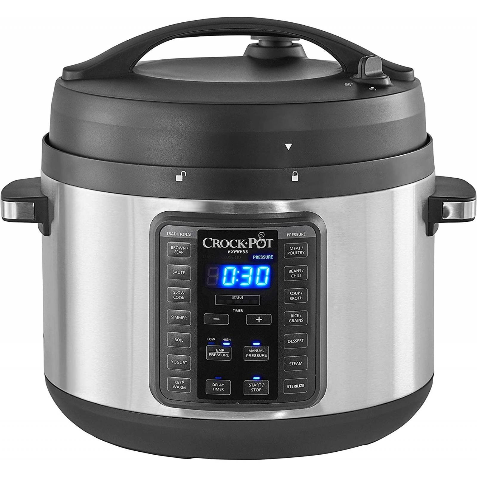 Crock-Pot 2097588 10-Qt. Express, acero inoxidable 