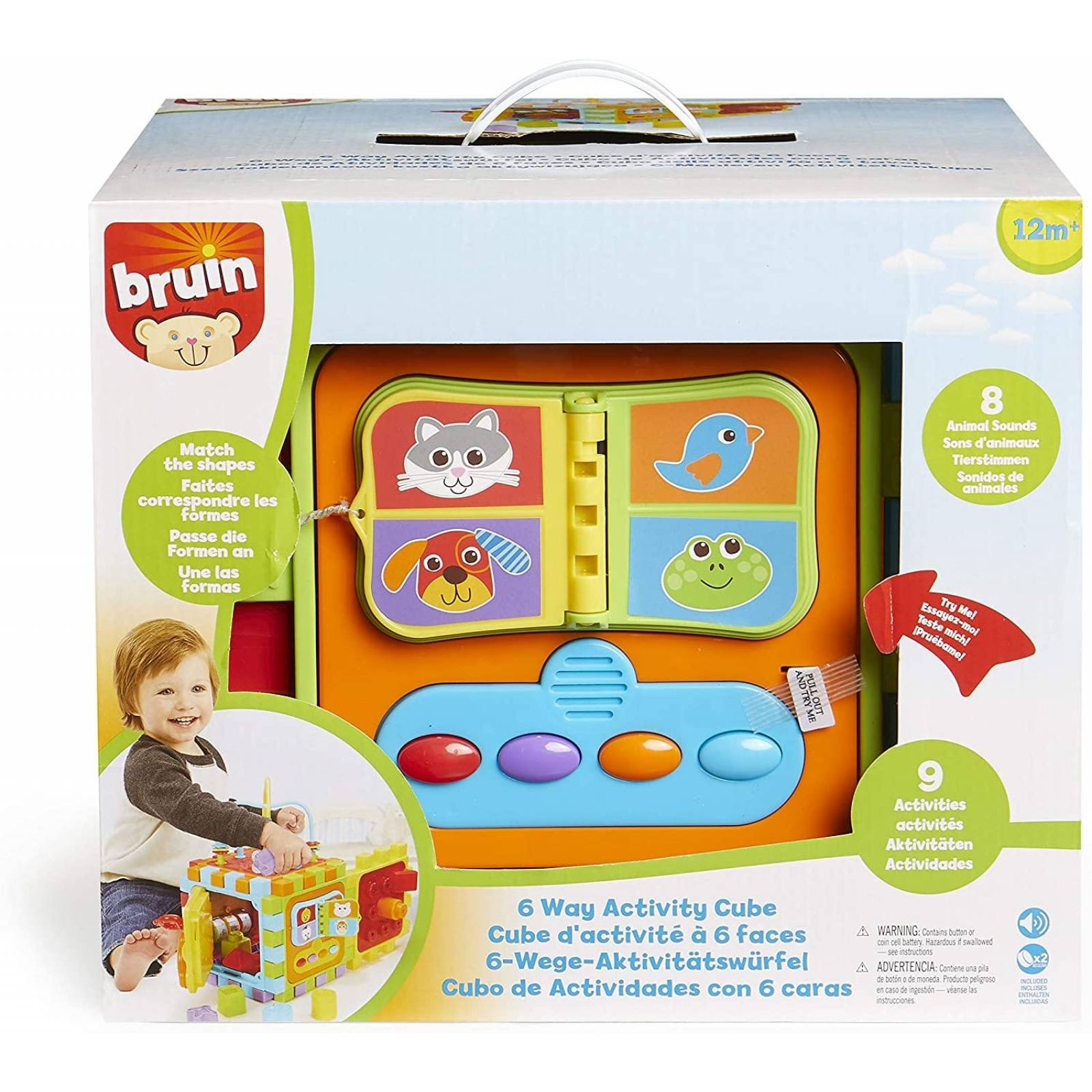 Bruin 6 Way Activity Cube, juguete para bebés de 12 a 36 meses