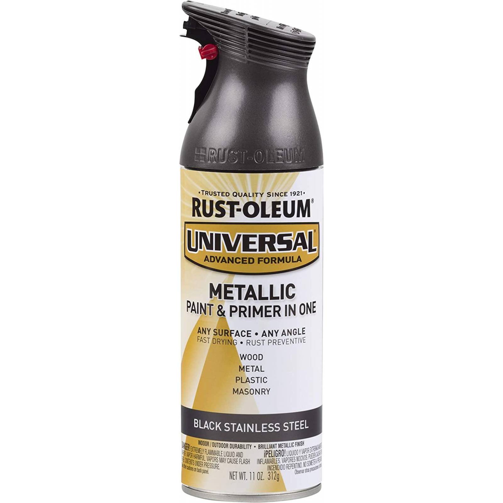 Rust-Oleum 314558 - Pintura en aerosol universal, color negro metálico 