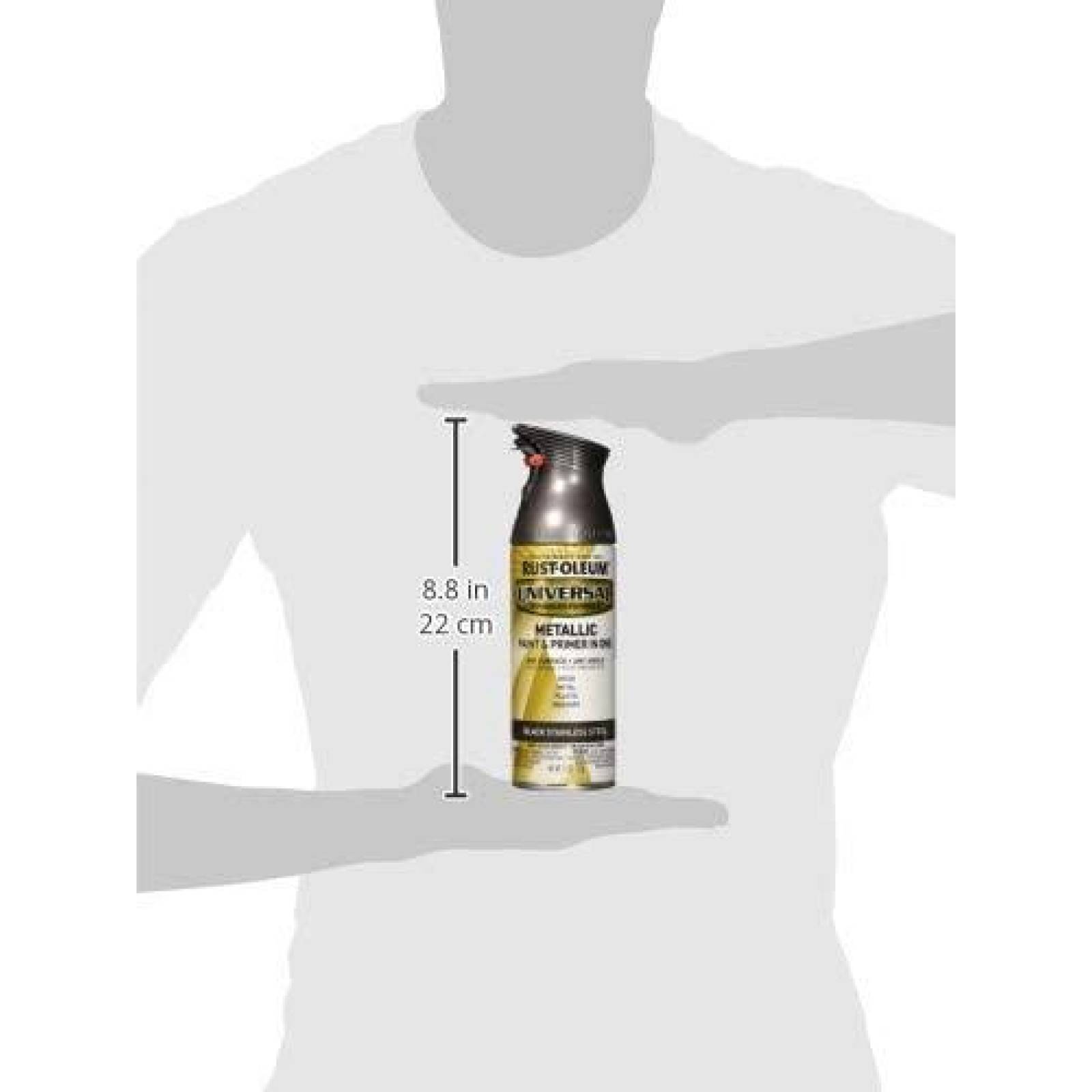 Rust-Oleum 314558 - Pintura en aerosol universal, color negro metálico 