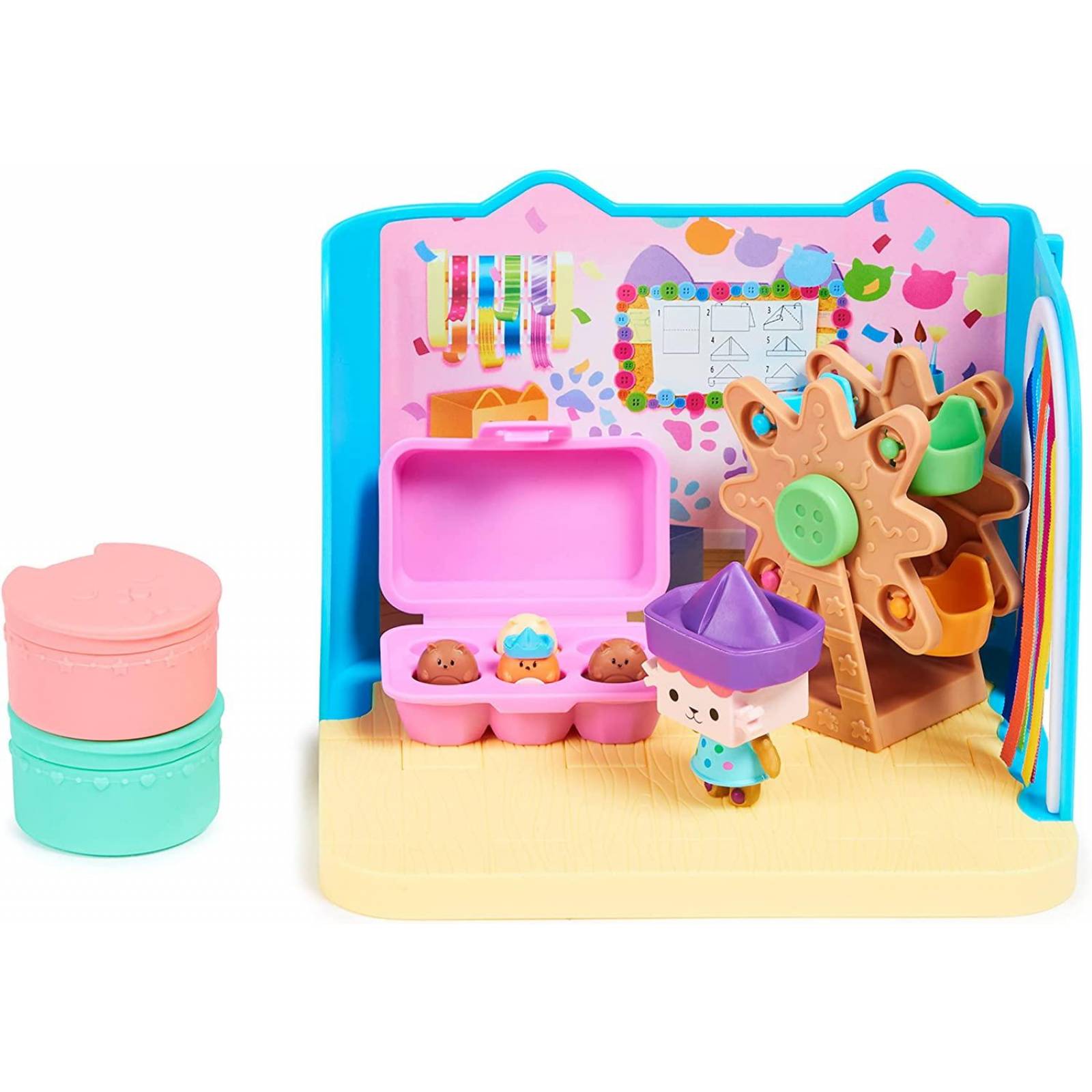 Gabby's Dollhouse, Baby Box Cat Craft-A-Riffic Habitación con Figura 