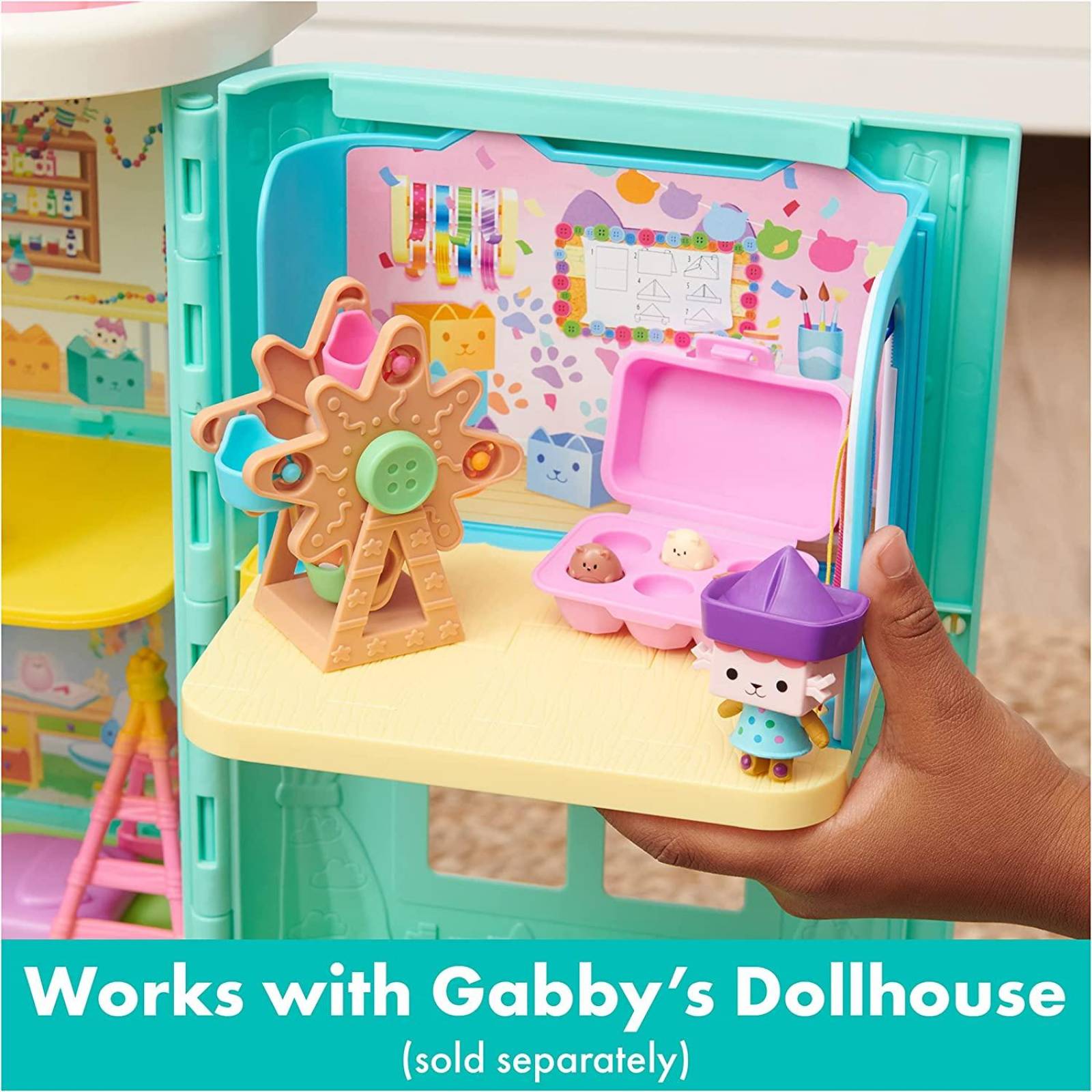 Gabby's Dollhouse, Baby Box Cat Craft-A-Riffic Habitación con Figura 