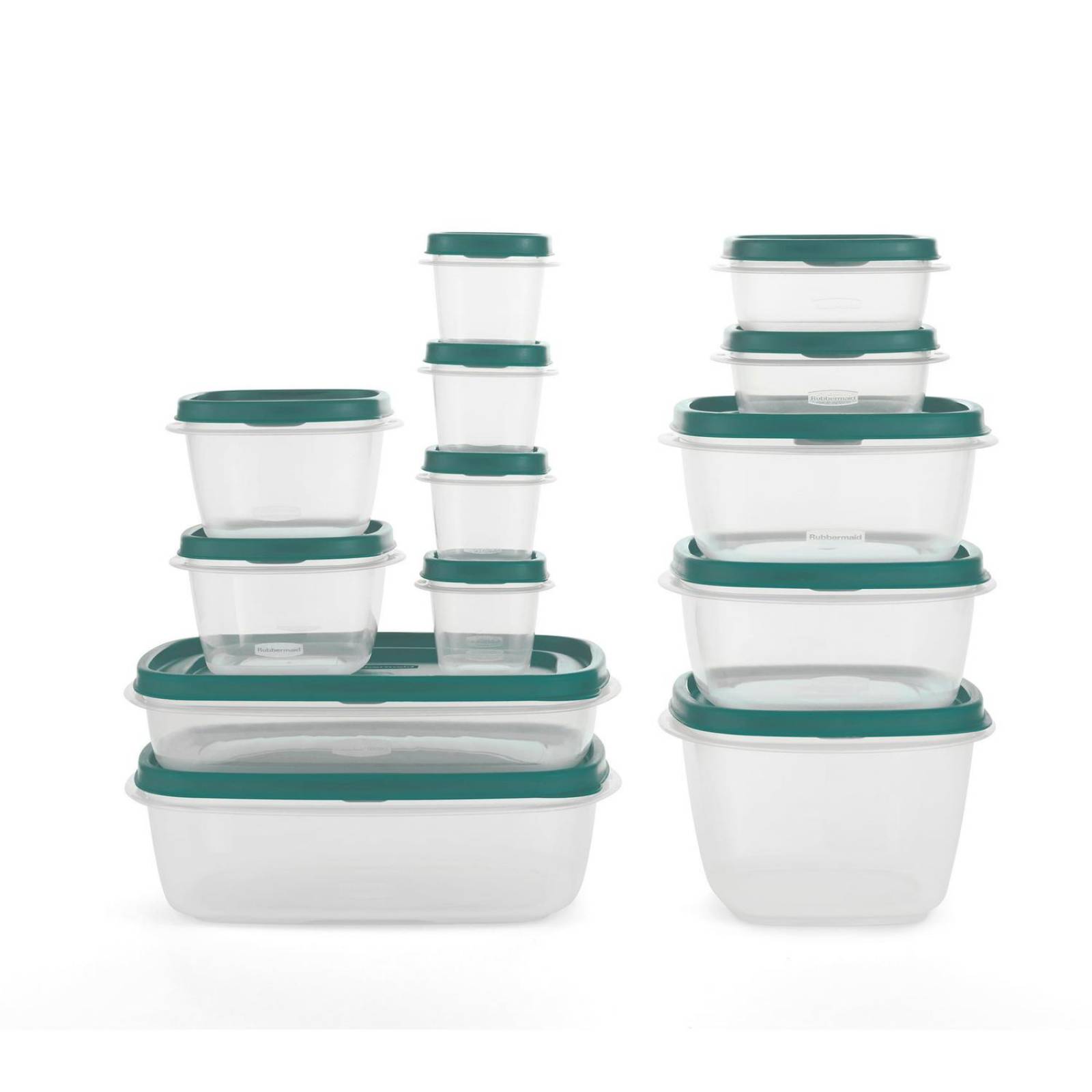 Rubbermaid EasyFindLids Juego de recipientes de almacenamiento de alimentos de plástico de 26 piezas 