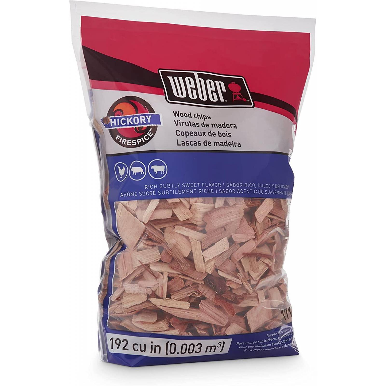 Weber astillas de madera de nogal (hickory) 2lb 