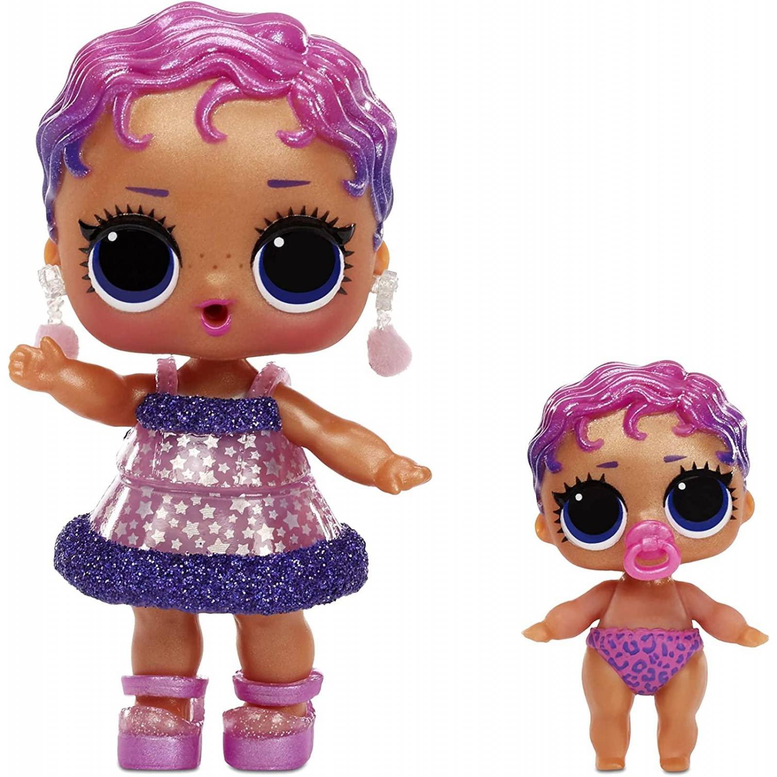 LOL Surprise Deluxe Present Surprise, Serie 2 Tema de fiesta de pijamas, muñeca y hermana pequeña 