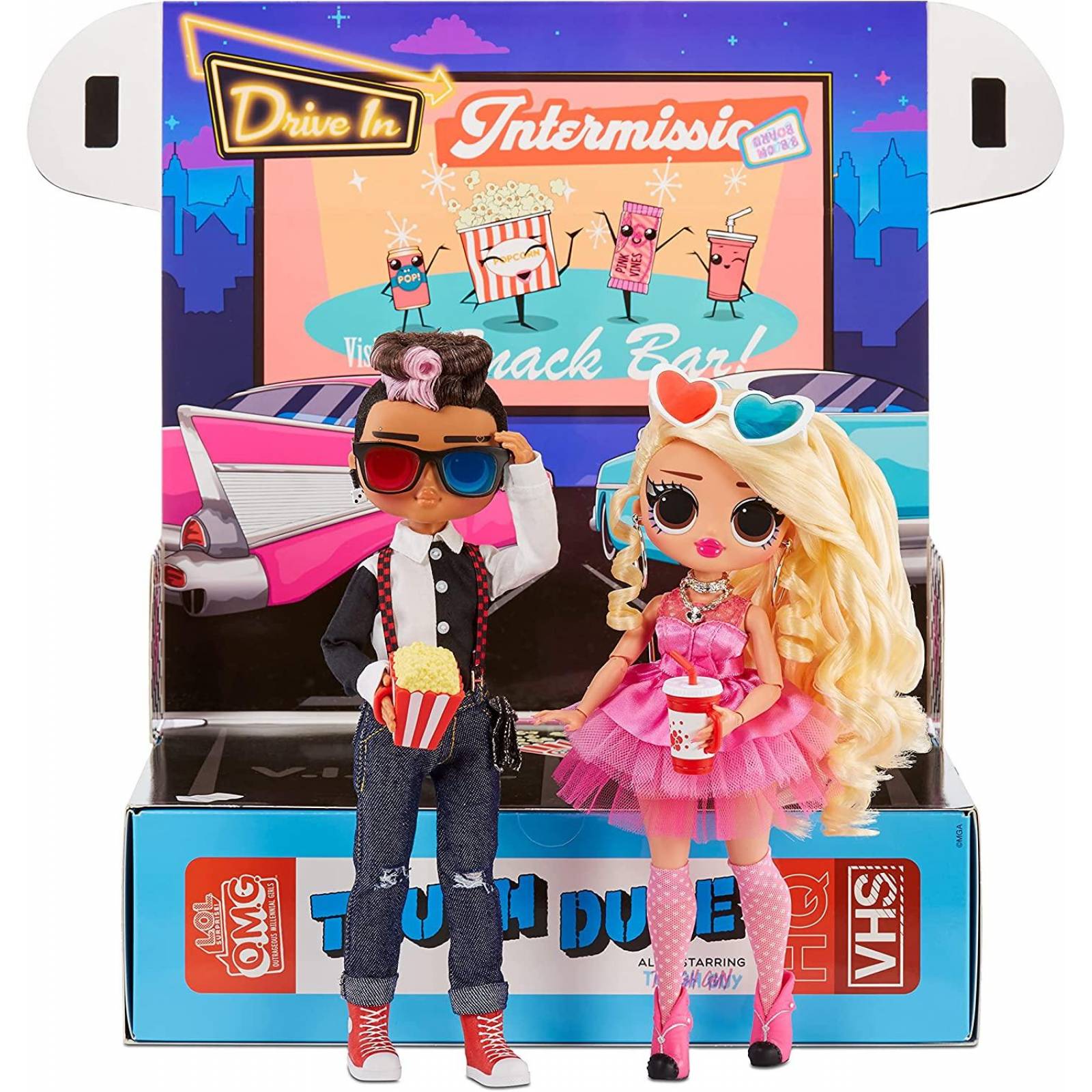 LOL Surprise OMG Movie Magic Fashion 2-Pack Tough Dude & Pink Chick 