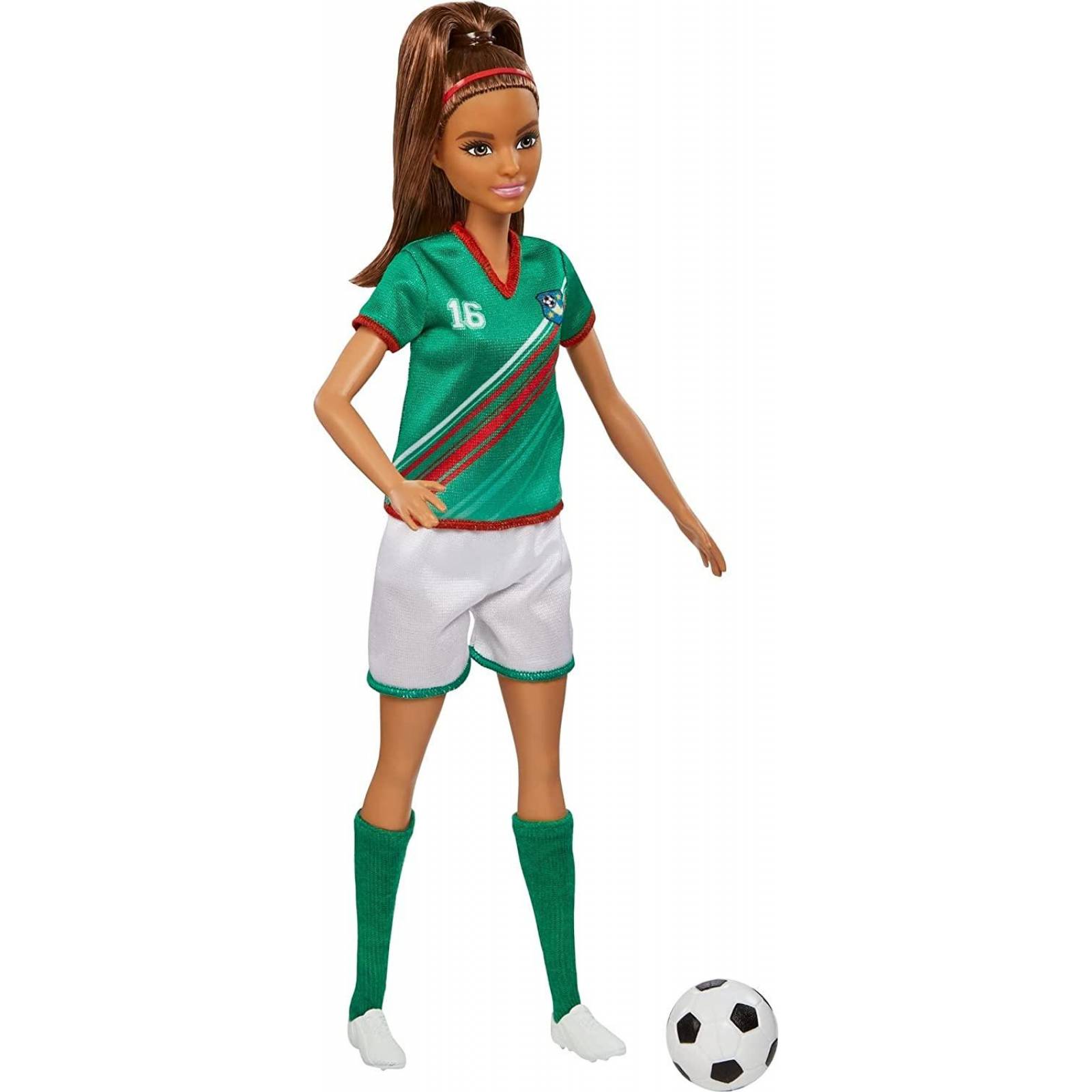 Barbie futbolista, playera verde 
