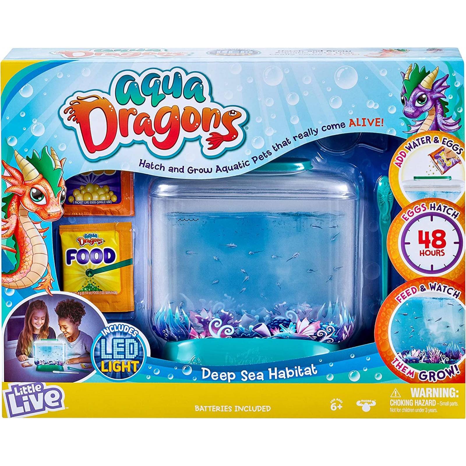 Little Live Aqua Dragons - Hábitat de mar Profundo - Tanque de luz LED 