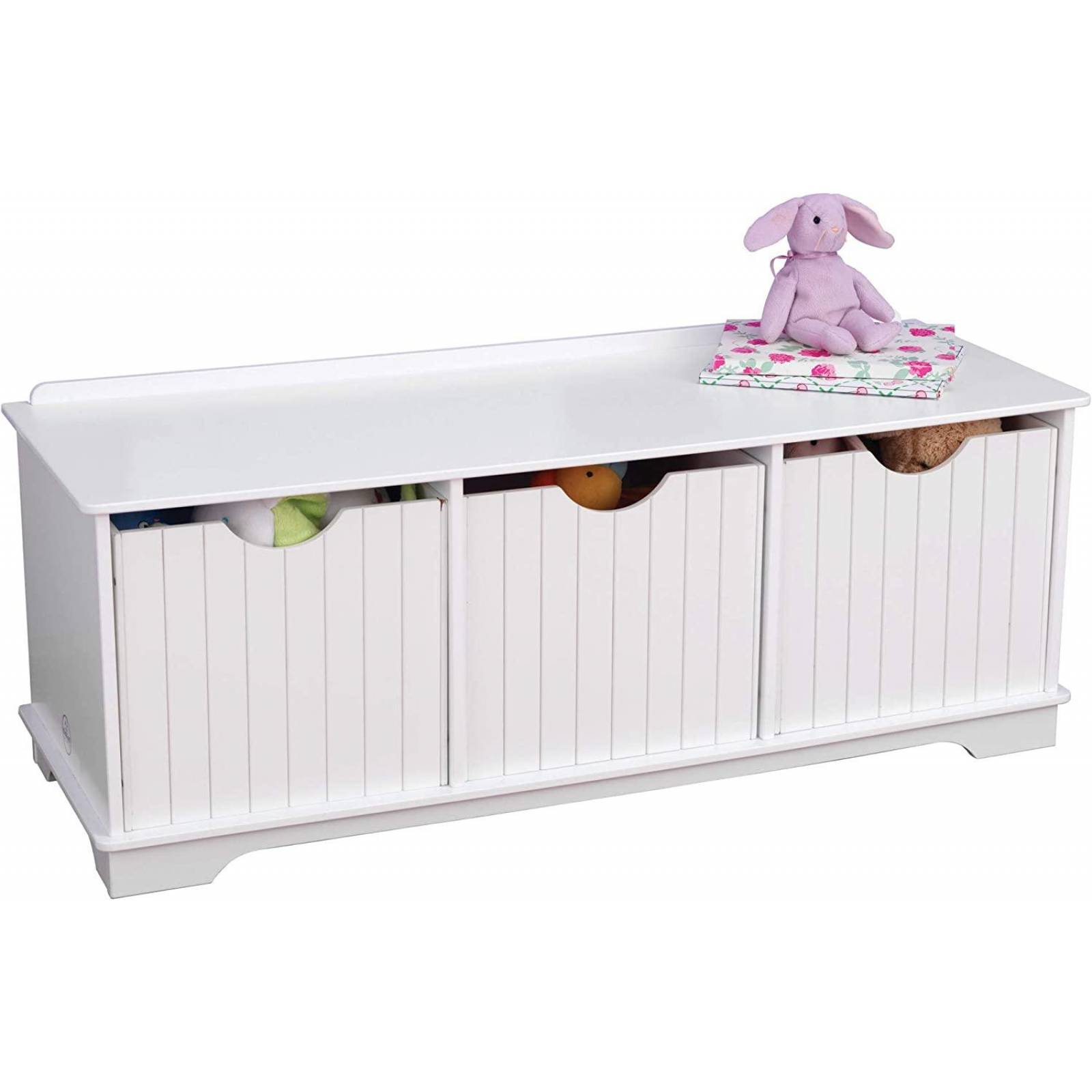 KidKraft 14564 Estantería infantil de madera Nantucket con 3 estantes, blanco 