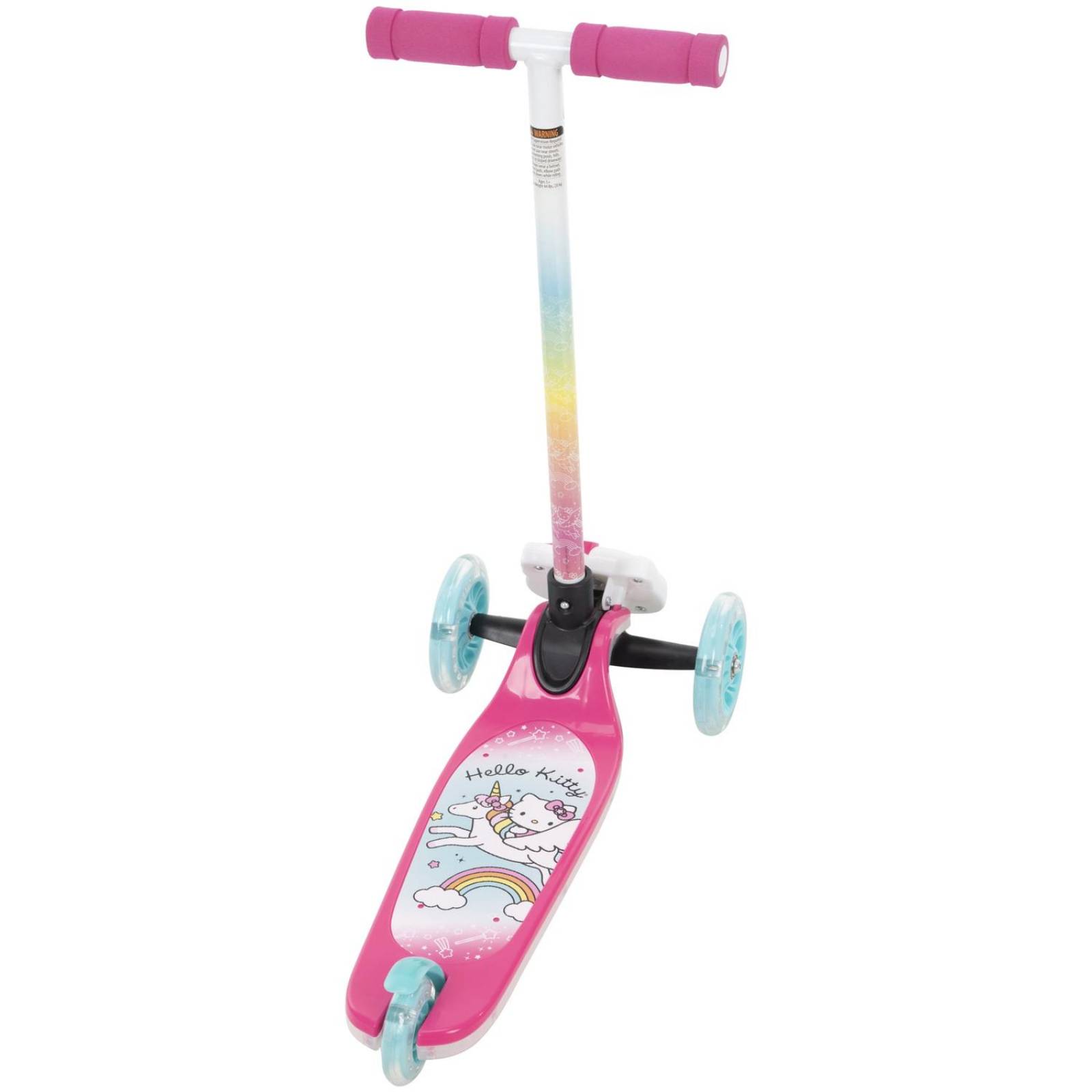 Huffy Hello Kitty Tilt N' Turn Scooter de 3 ruedas para niñas 