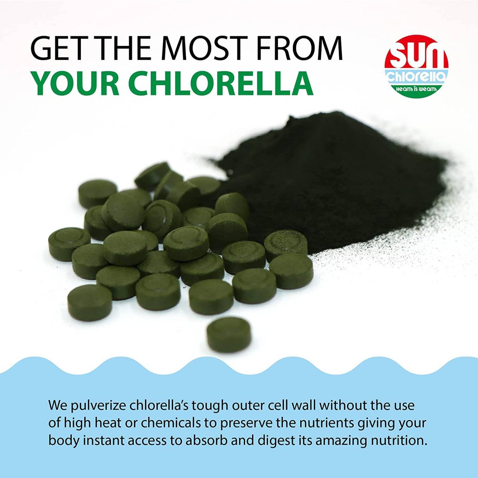 Sun Chlorella 200 mg 300 Tabletas