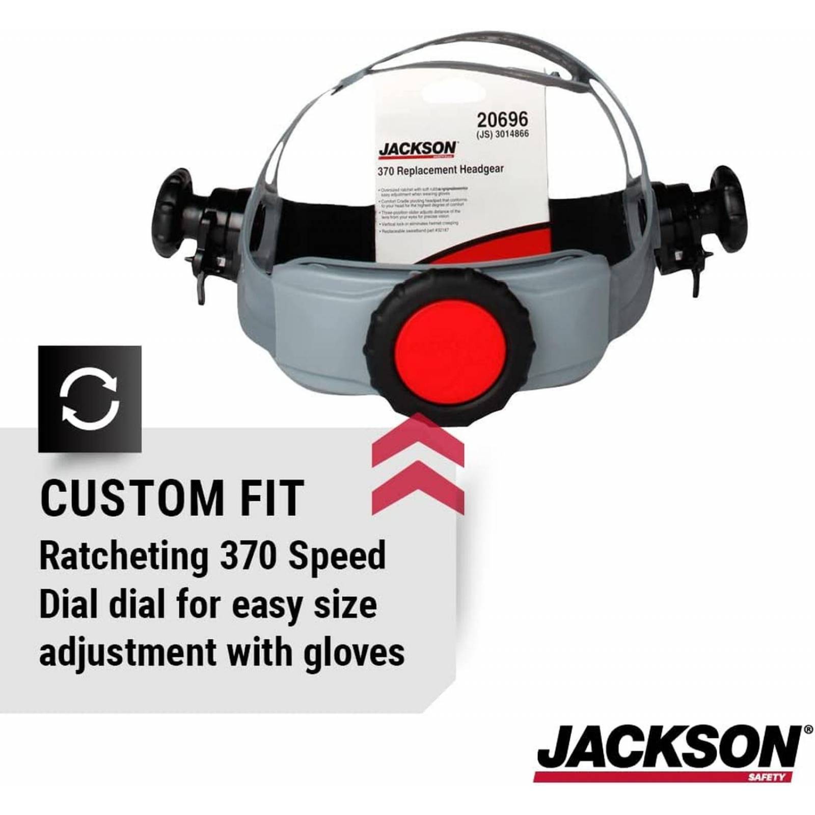 Jackson Safety 370 pieza de repuesto para casco - Accesorios para casco de soldadura - Ajustable - N