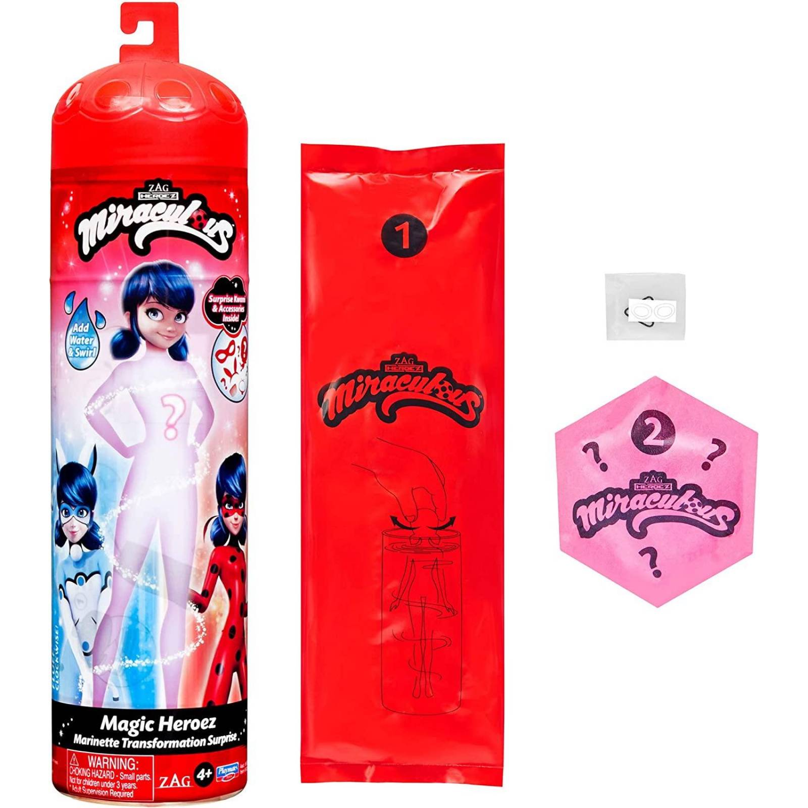 Miraculous Ladybug Magic Heroez Reveal Muñeca que cambia de color, Marinette 