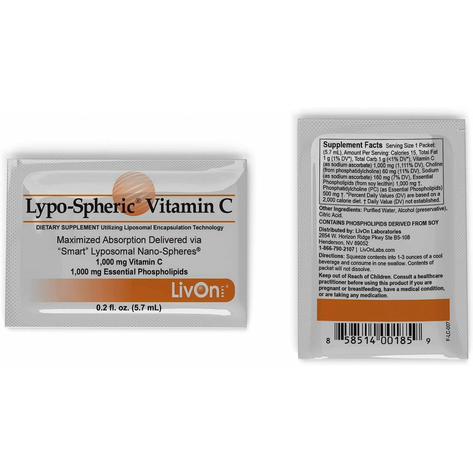 Lypo-spheric, Vitamina C (paquete De 30) 
