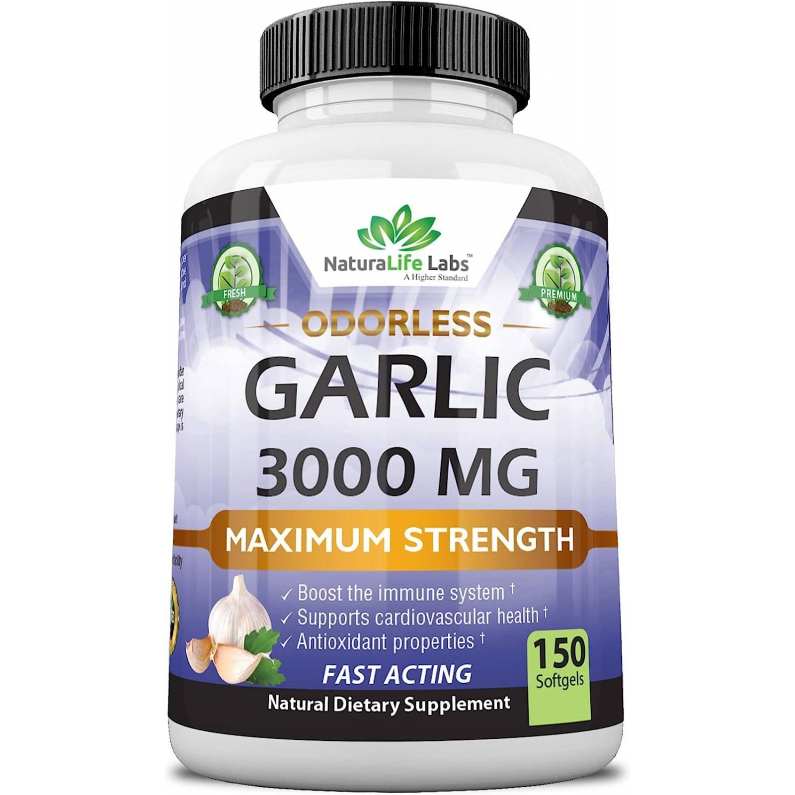 Capsulas De Ajo Puro Sin Olor, 3000 Mg Por Porcion