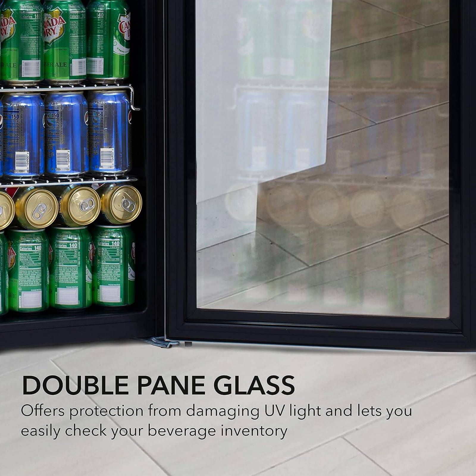 Whynter BR-130SB Refrigerador de bebidas con ventilador interno - Capacidad de acero inoxidable de 1 