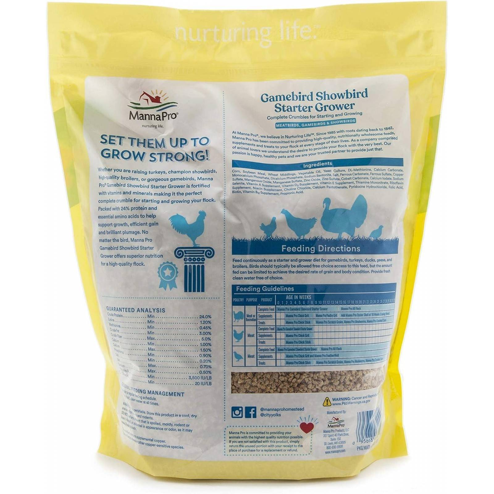 Manna Pro Gamebird Showbird Crumbles, 5 libras 