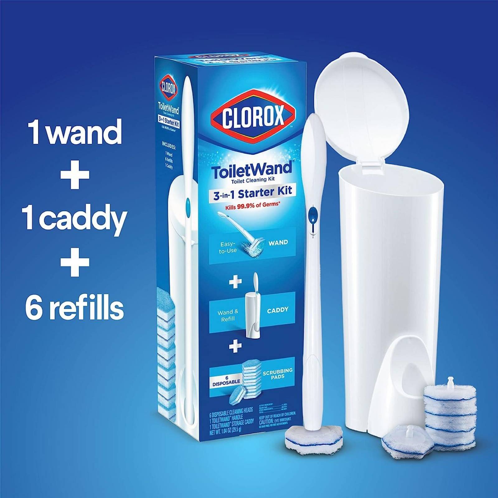 Clorox ToiletWand Sistema de limpieza de inodoros desechables 