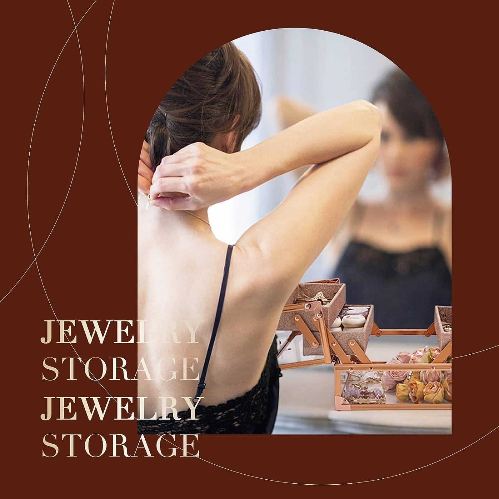 Frenessa Estuche para tren de maquillaje, caja de almacenamiento de cosméticos 