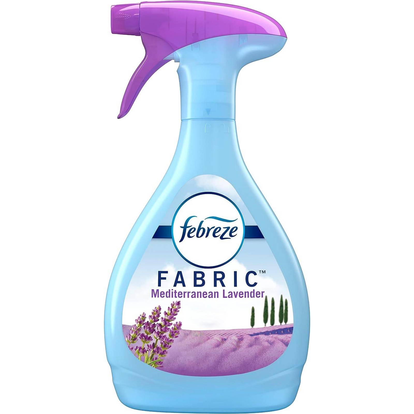Febreze Spray refrescante de tela, eliminador de olores para olor fuerte, aroma a lavanda mediterrán 