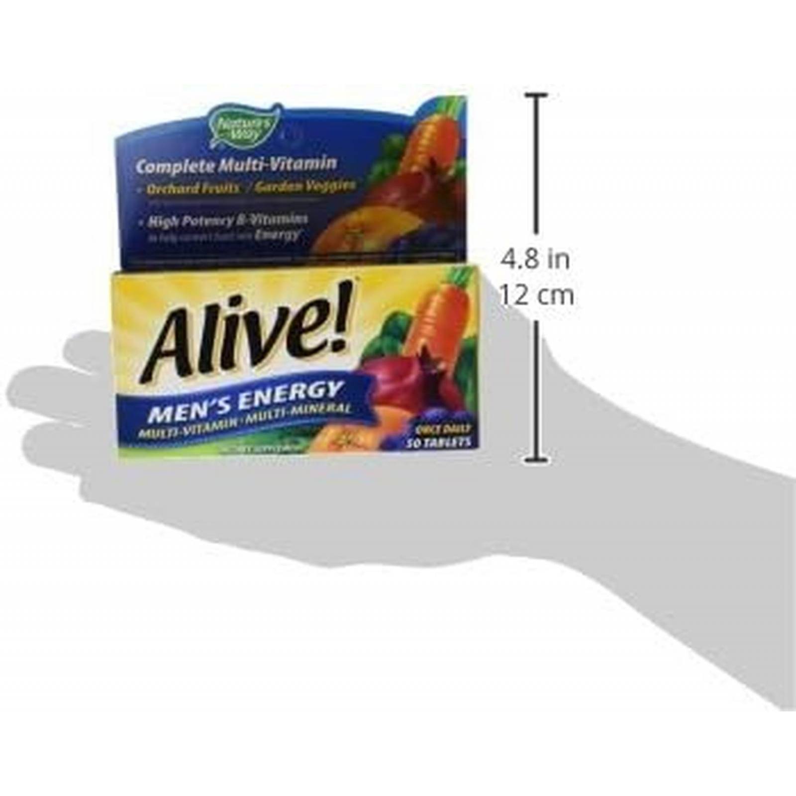 Nature´s Way Alive! Men's Energy Multivitamin 50 tabs |Alive! Multivitaminas energéticas para Hombr 