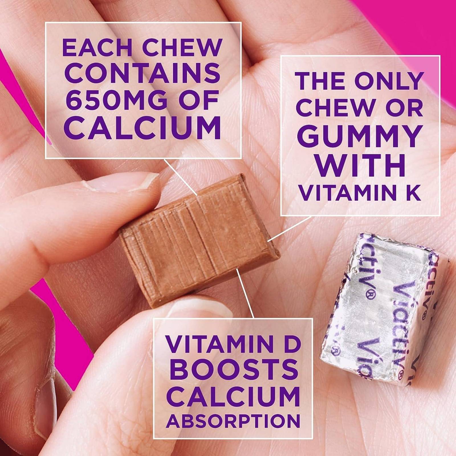 Viactiv Calcium Plus D Milk Chocolate Soft Chews, 60 Count