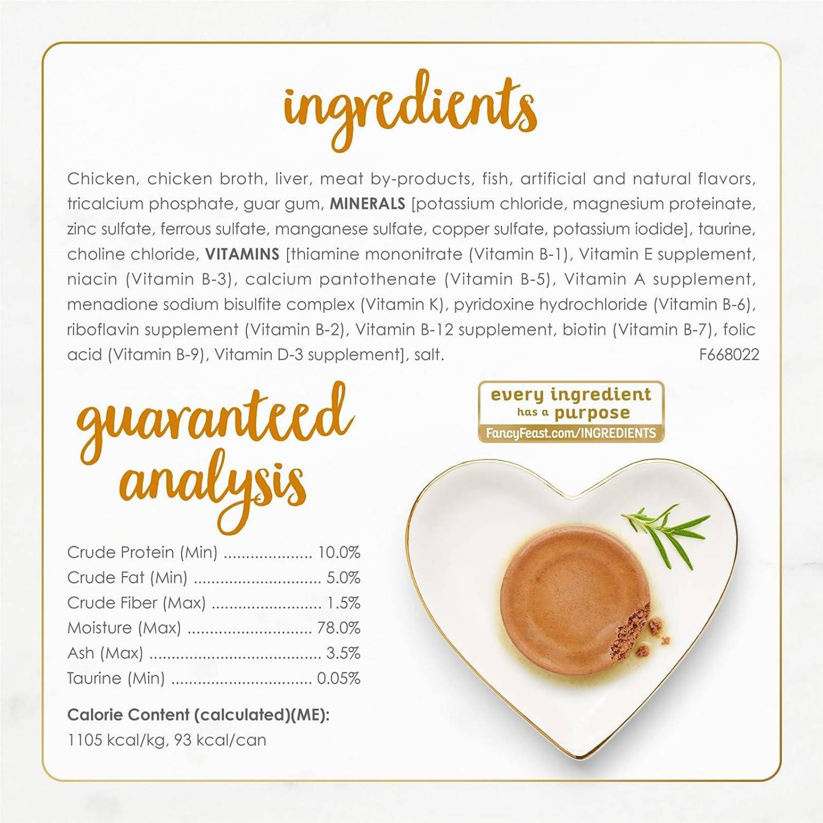 Purina Fancy Feast Alimento para gatos mojado sin grano de Paté, hígado tierno y banquete de pollo -