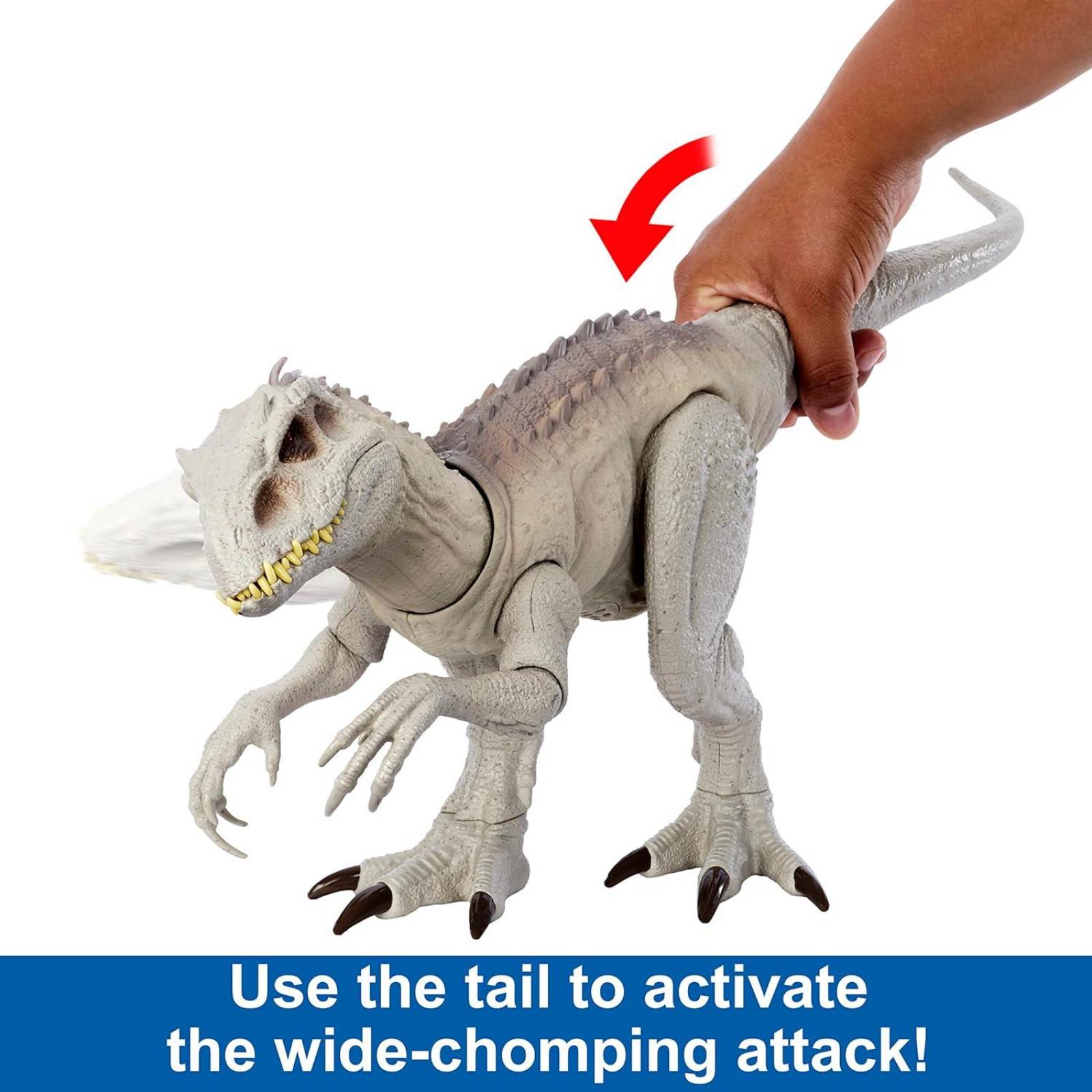 Jurassic World Indominus Rex CAMUFLAJE Y COMBATE, luces y sonido 