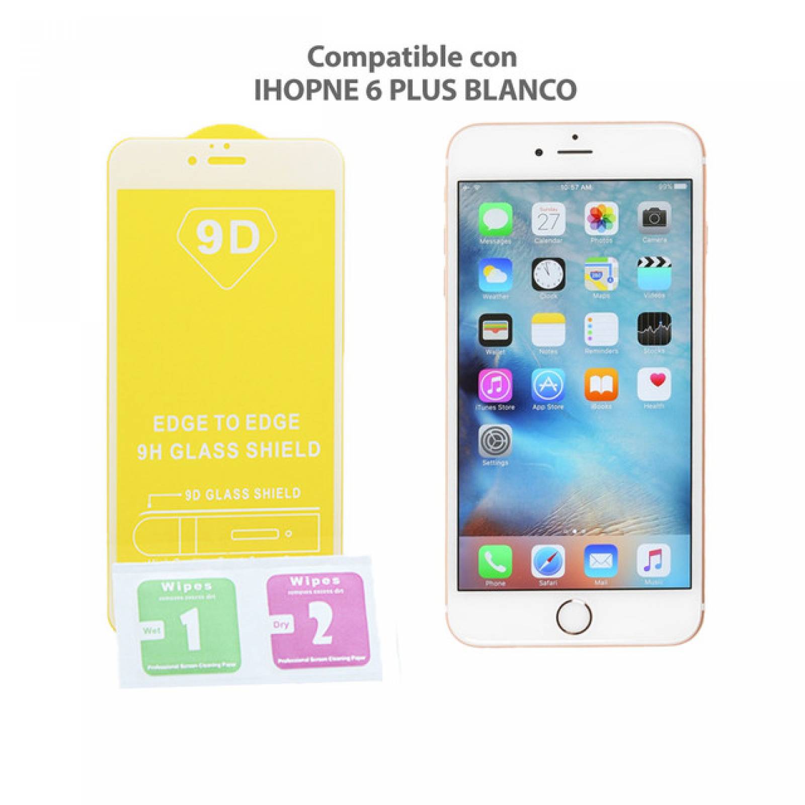 Mica 9D iPhone 6 PLUS BLANCO