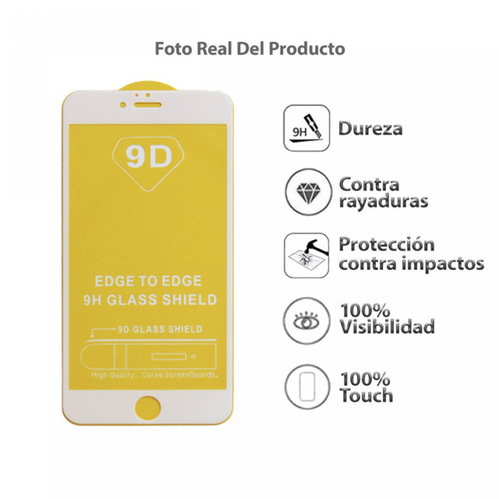 Mica 9D iPhone 6 PLUS BLANCO