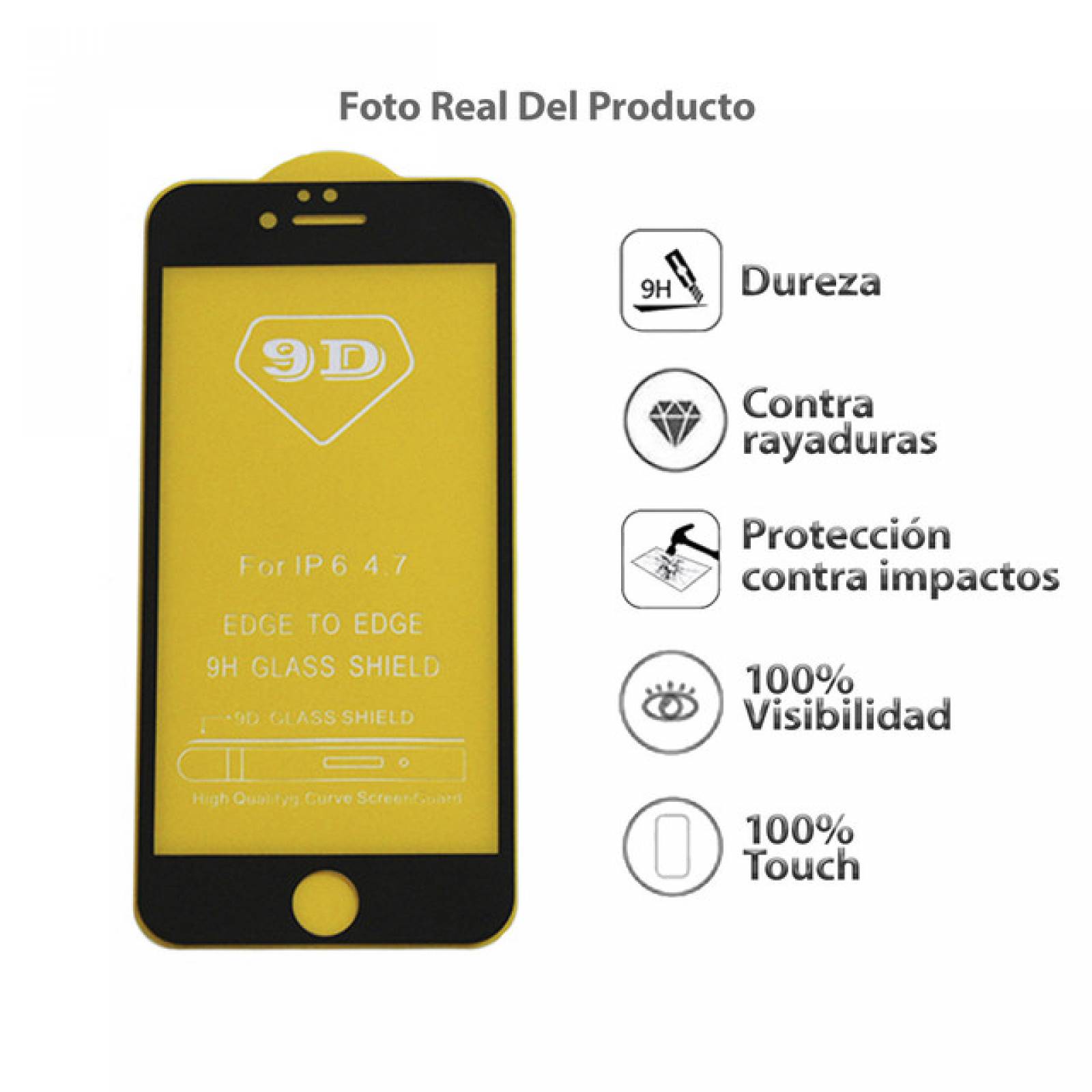 Mica 9D iPhone 6 NEGRO