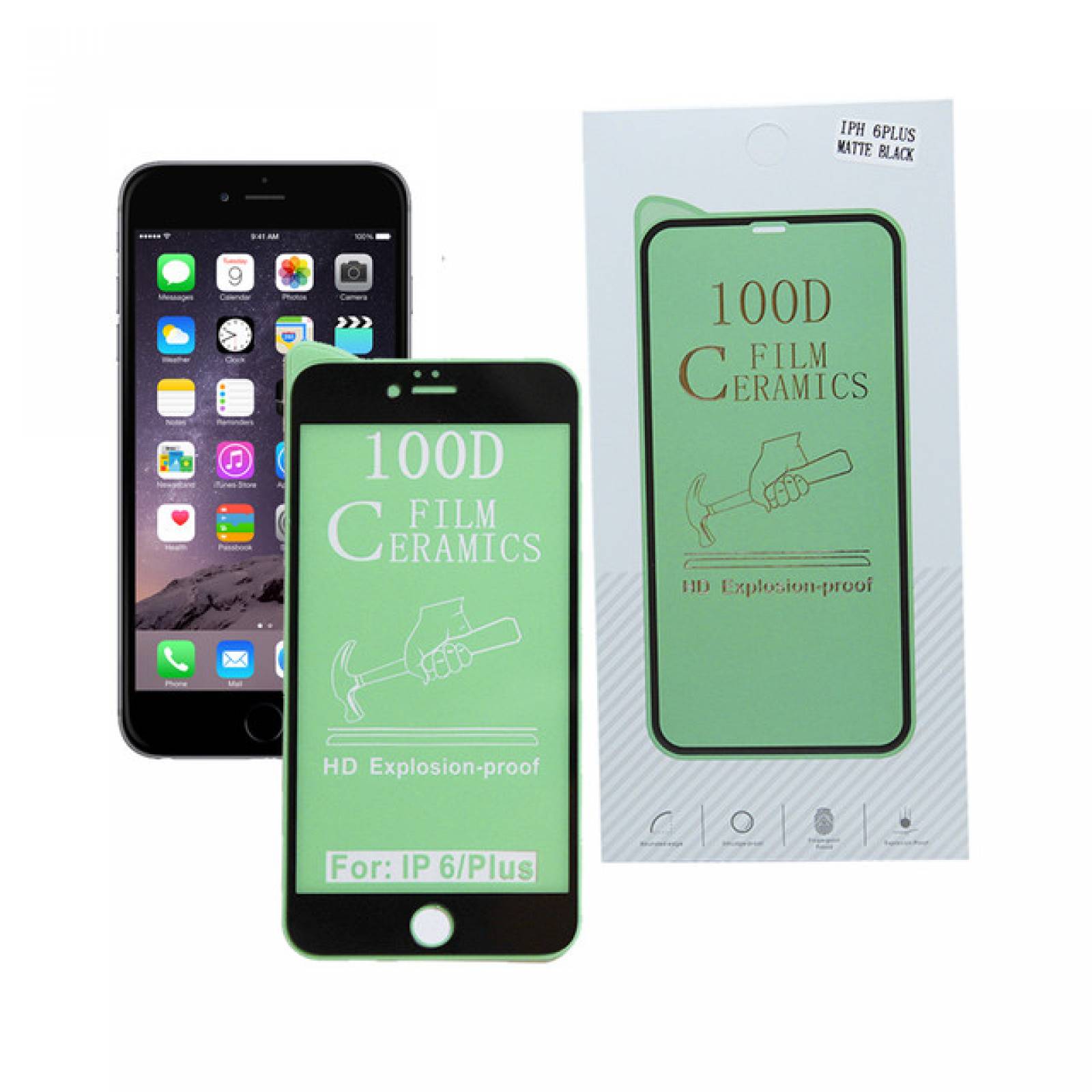 Mica Ceramica iPhone 6 PLUS NEGRO