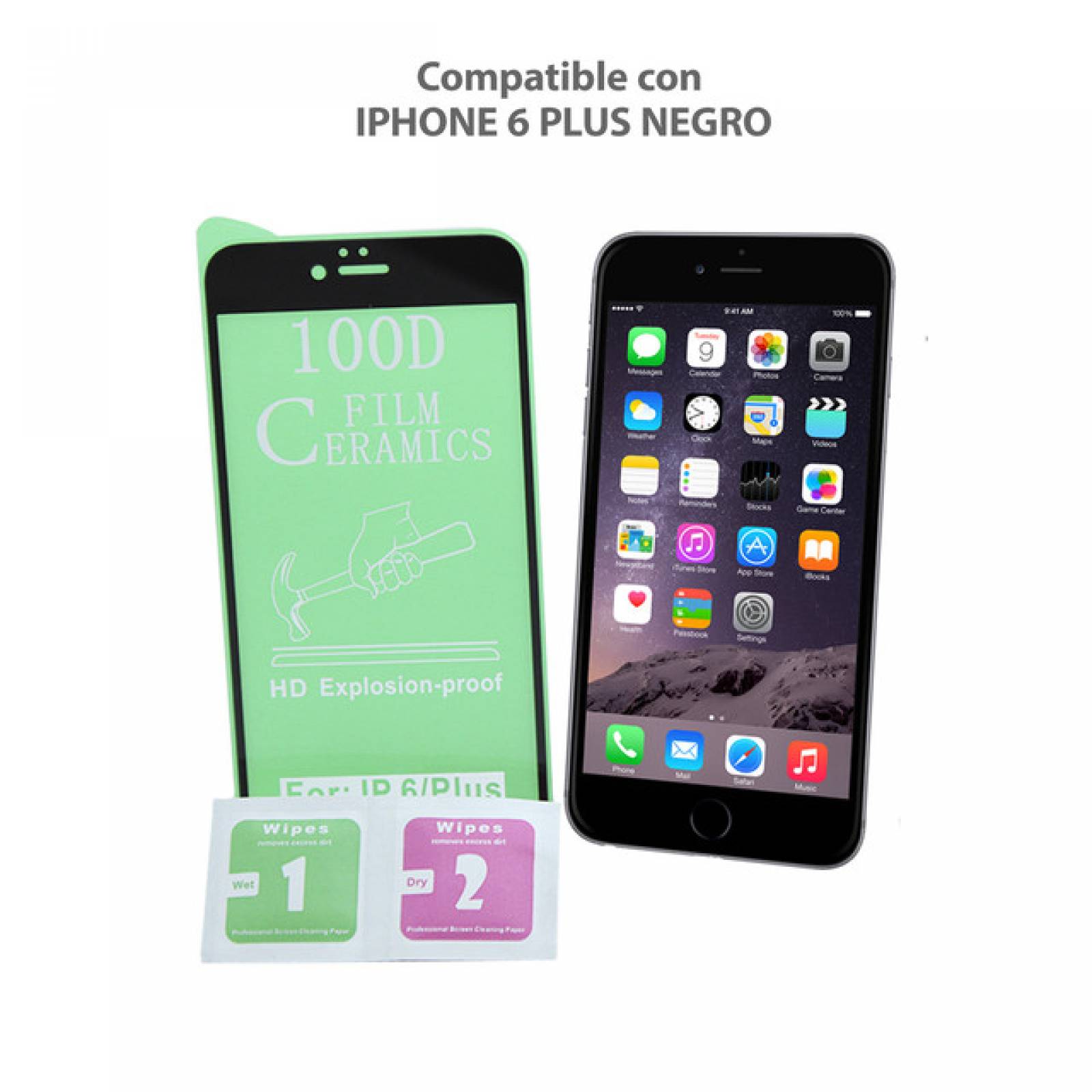 Mica Ceramica iPhone 6 PLUS NEGRO