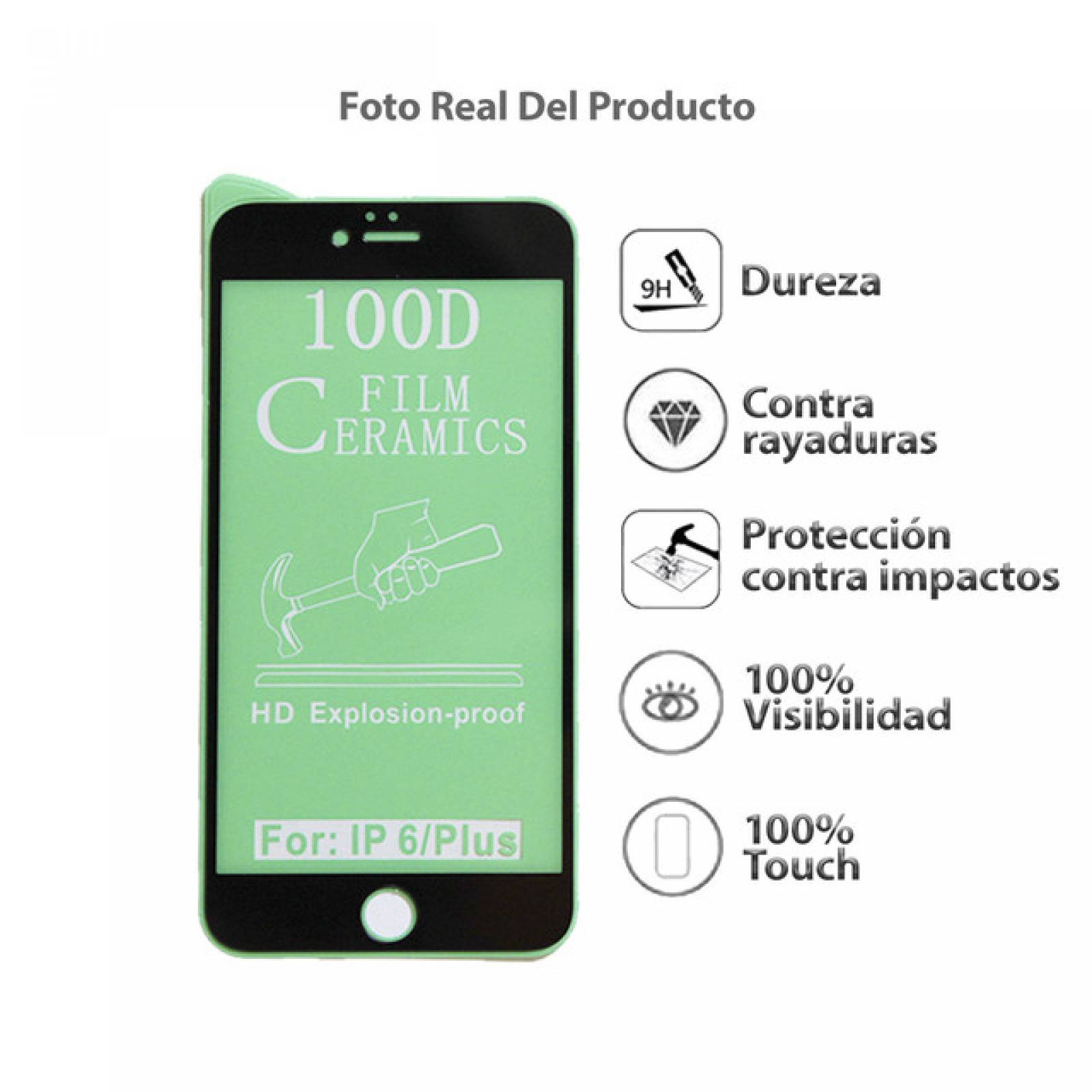 Mica Ceramica iPhone 6 PLUS NEGRO