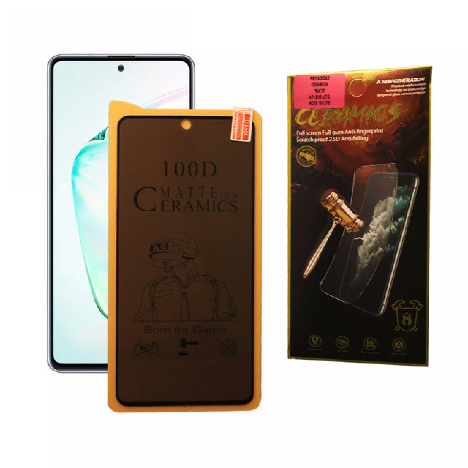 Mica Privacidad Ceramica Mate Samsung A71 / S10 LITE / NOTE 10 LITE