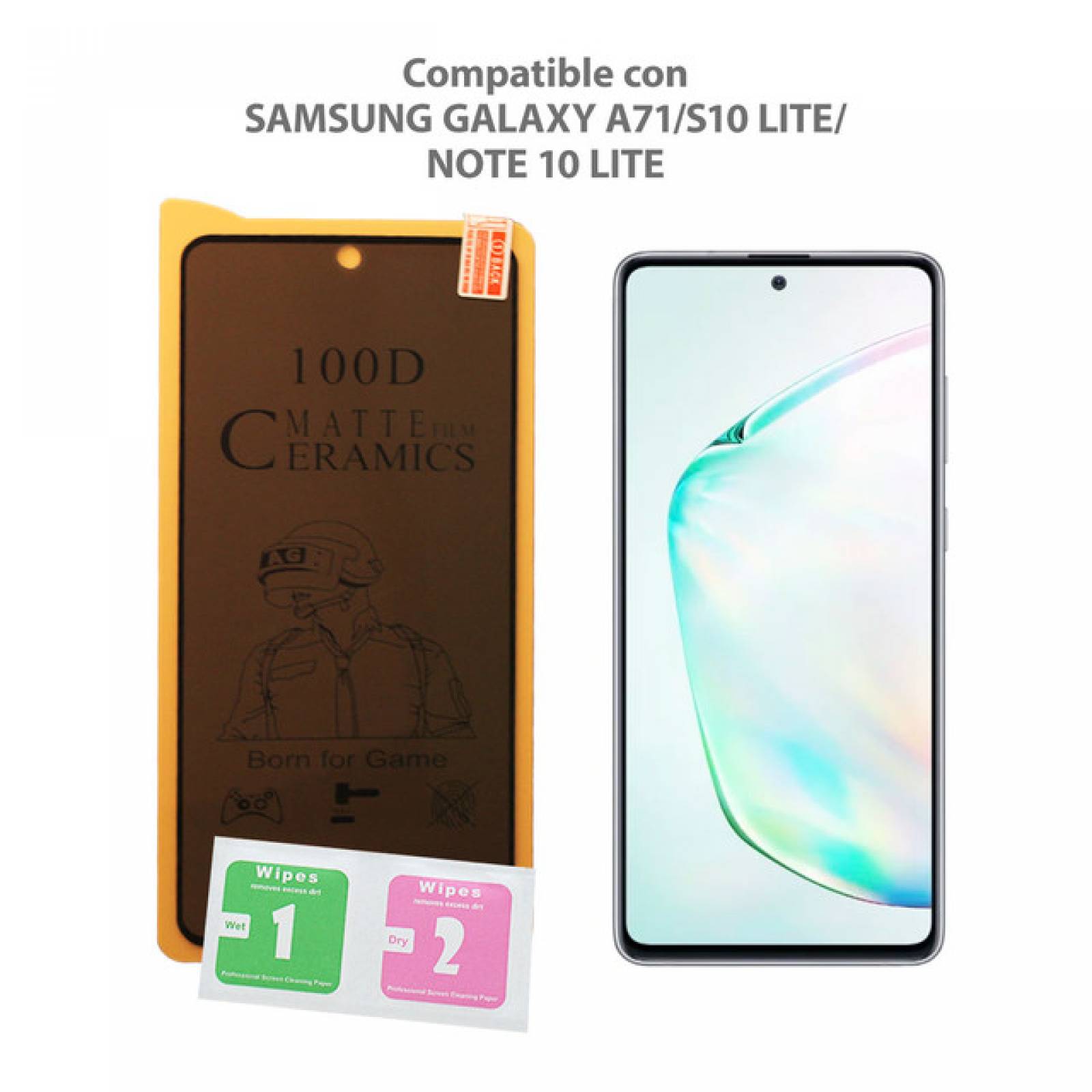Mica Privacidad Ceramica Mate Samsung A71 / S10 LITE / NOTE 10 LITE
