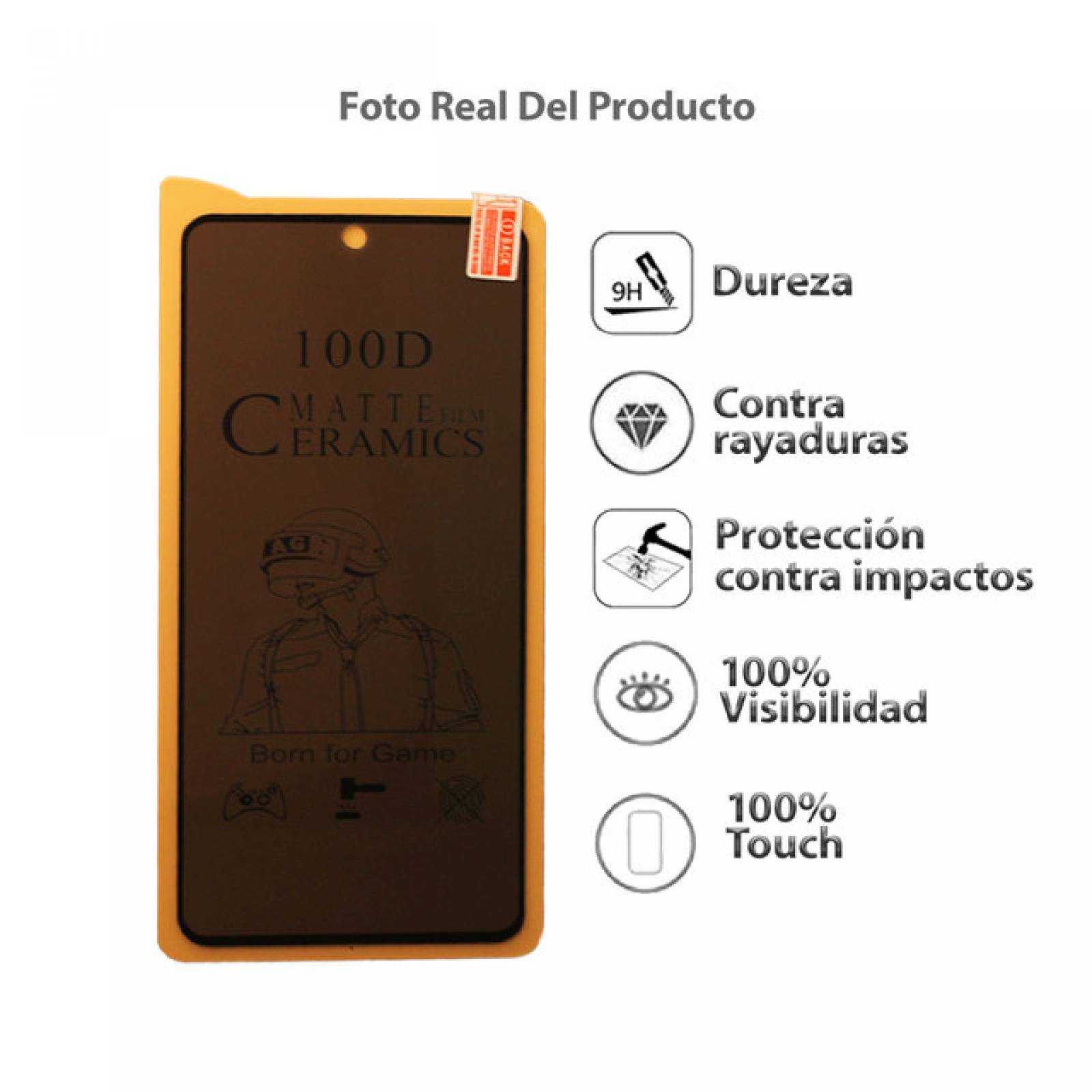 Mica Privacidad Ceramica Mate Samsung A71 / S10 LITE / NOTE 10 LITE