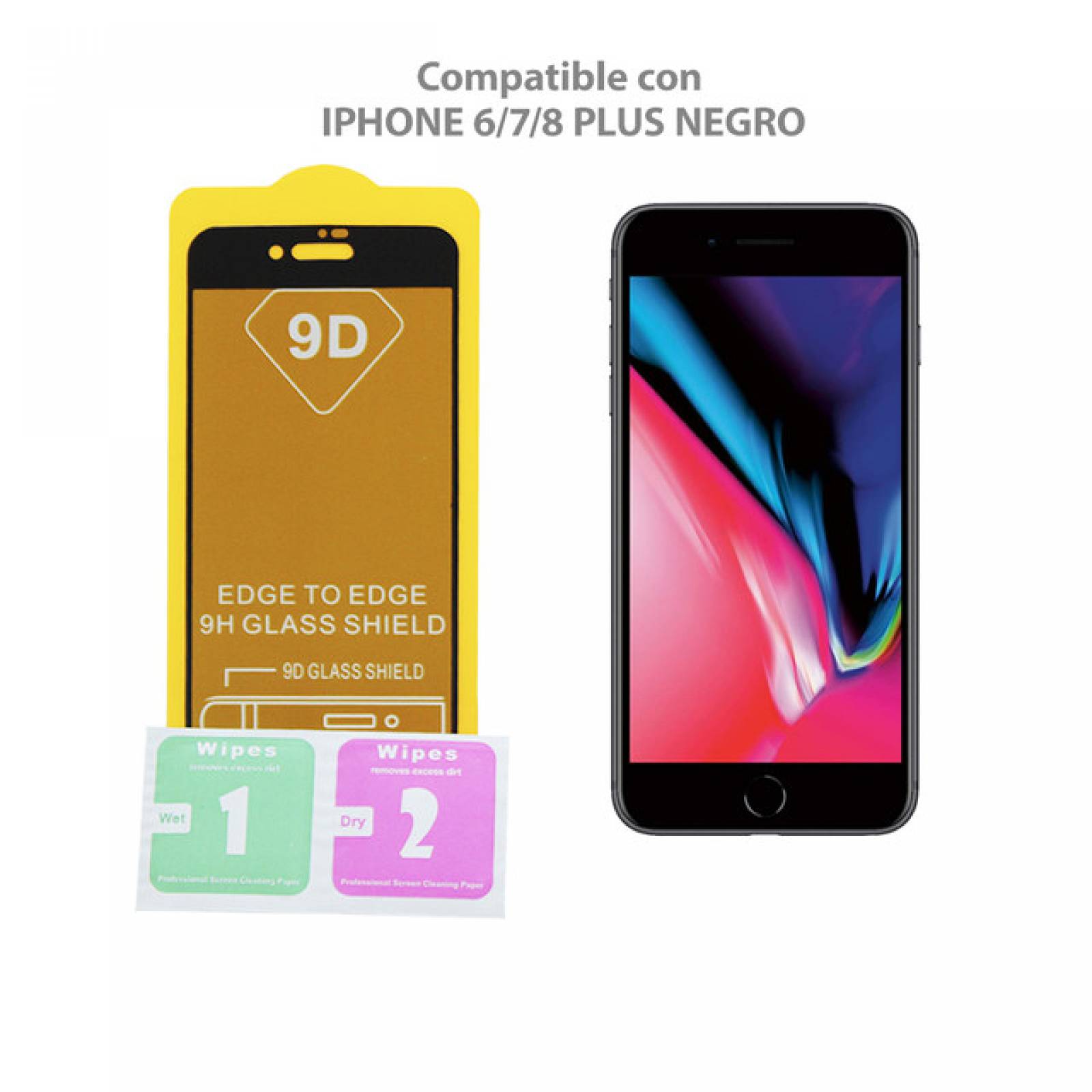 Mica Privacidad Ceramica Mate iPhone 6 / 7 / 8 PLUS NEGRO