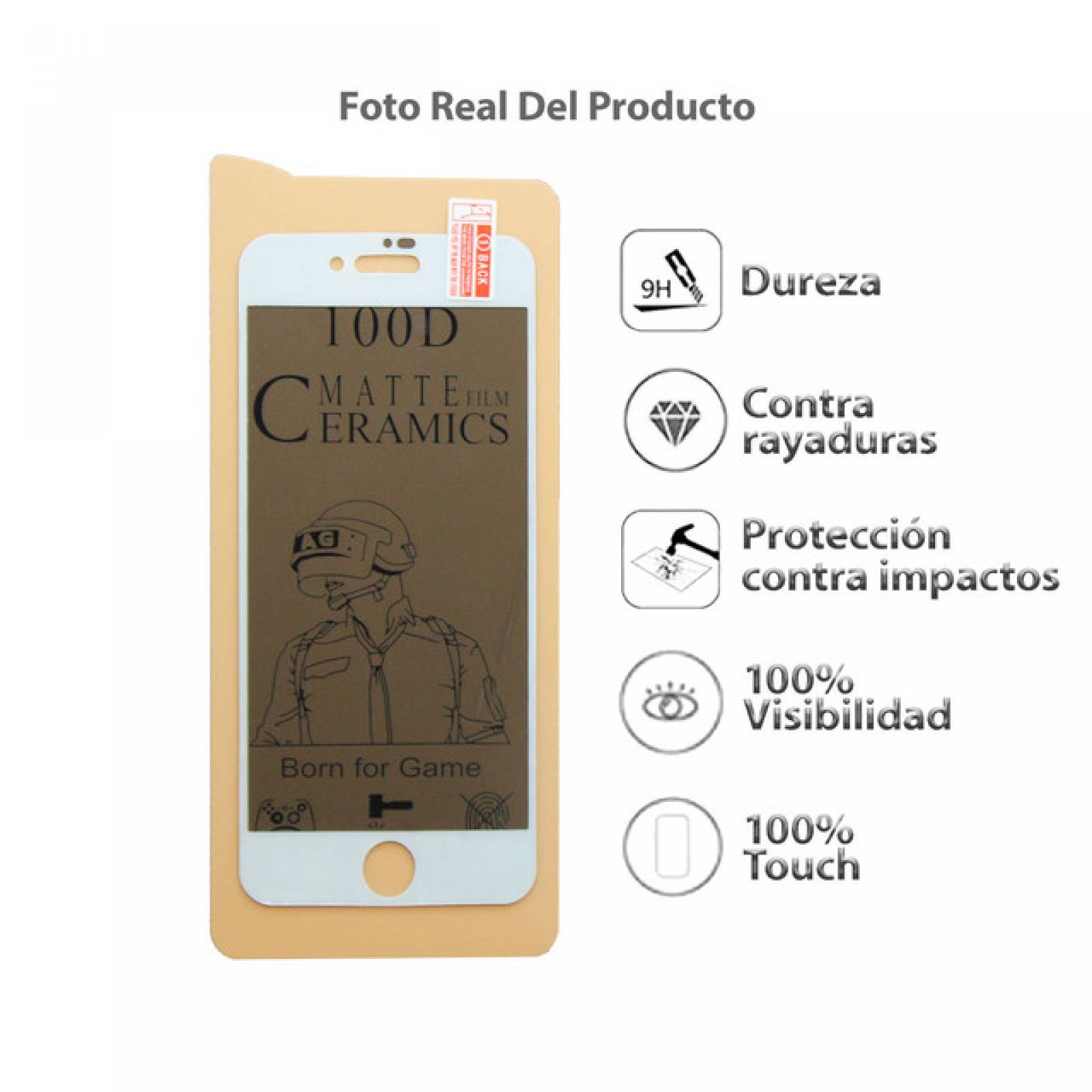 Mica Privacidad Ceramica Mate iPhone 6 / 7 / 8 BLANCO