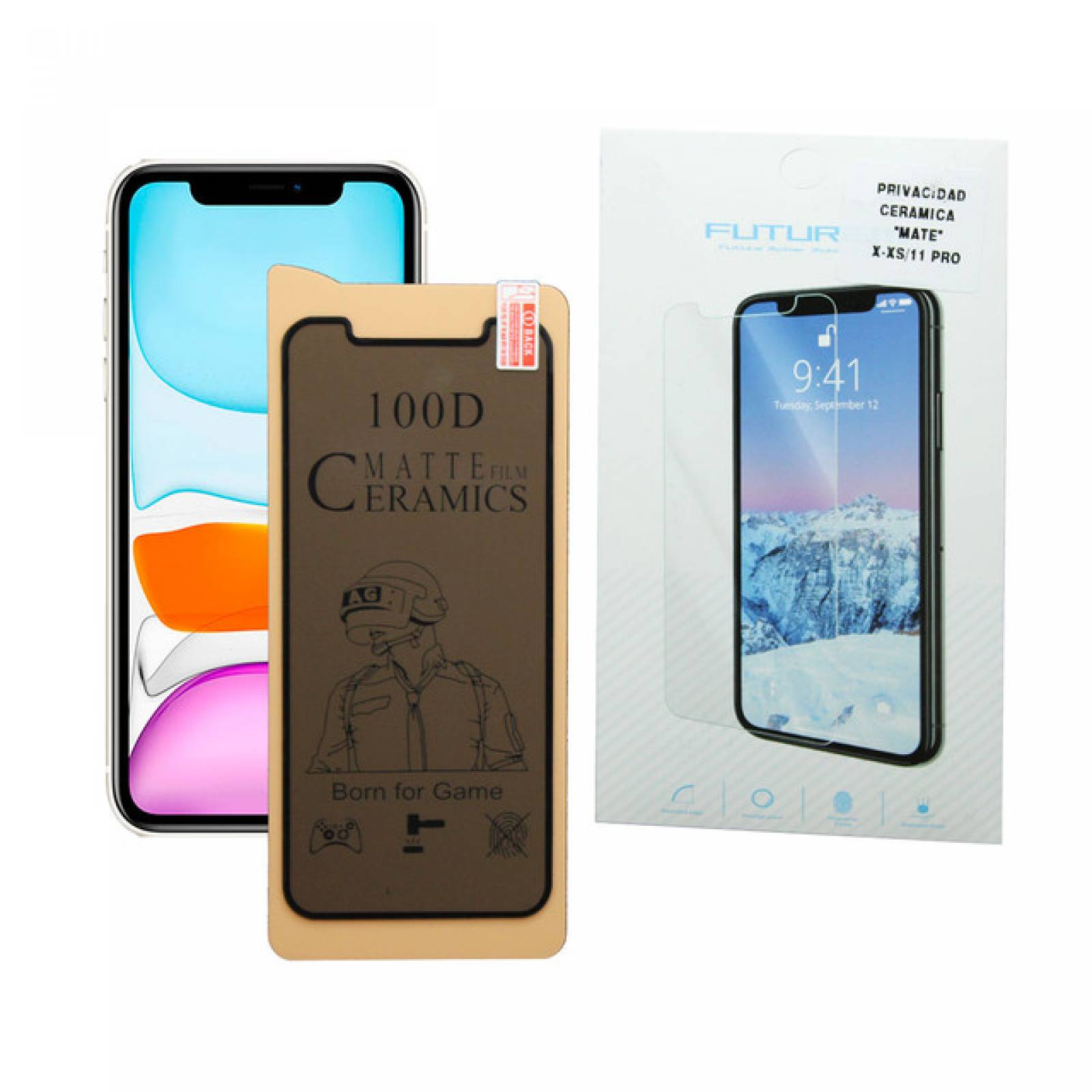 Mica Privacidad Ceramica Mate iPhone X / XS / 11 PRO