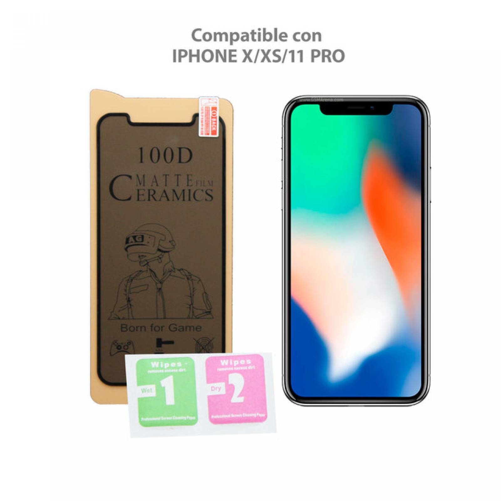 Mica Privacidad Ceramica Mate iPhone X / XS / 11 PRO