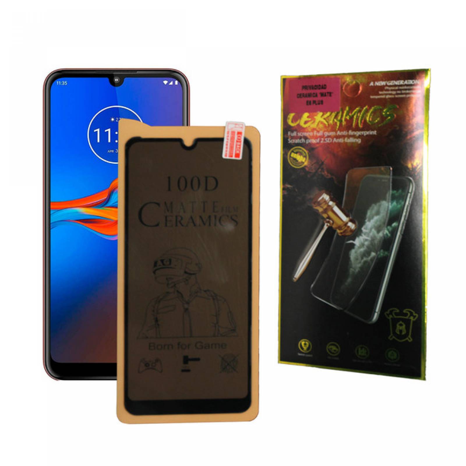 Mica Privacidad Ceramica Mate Motorola  E6 PLUS