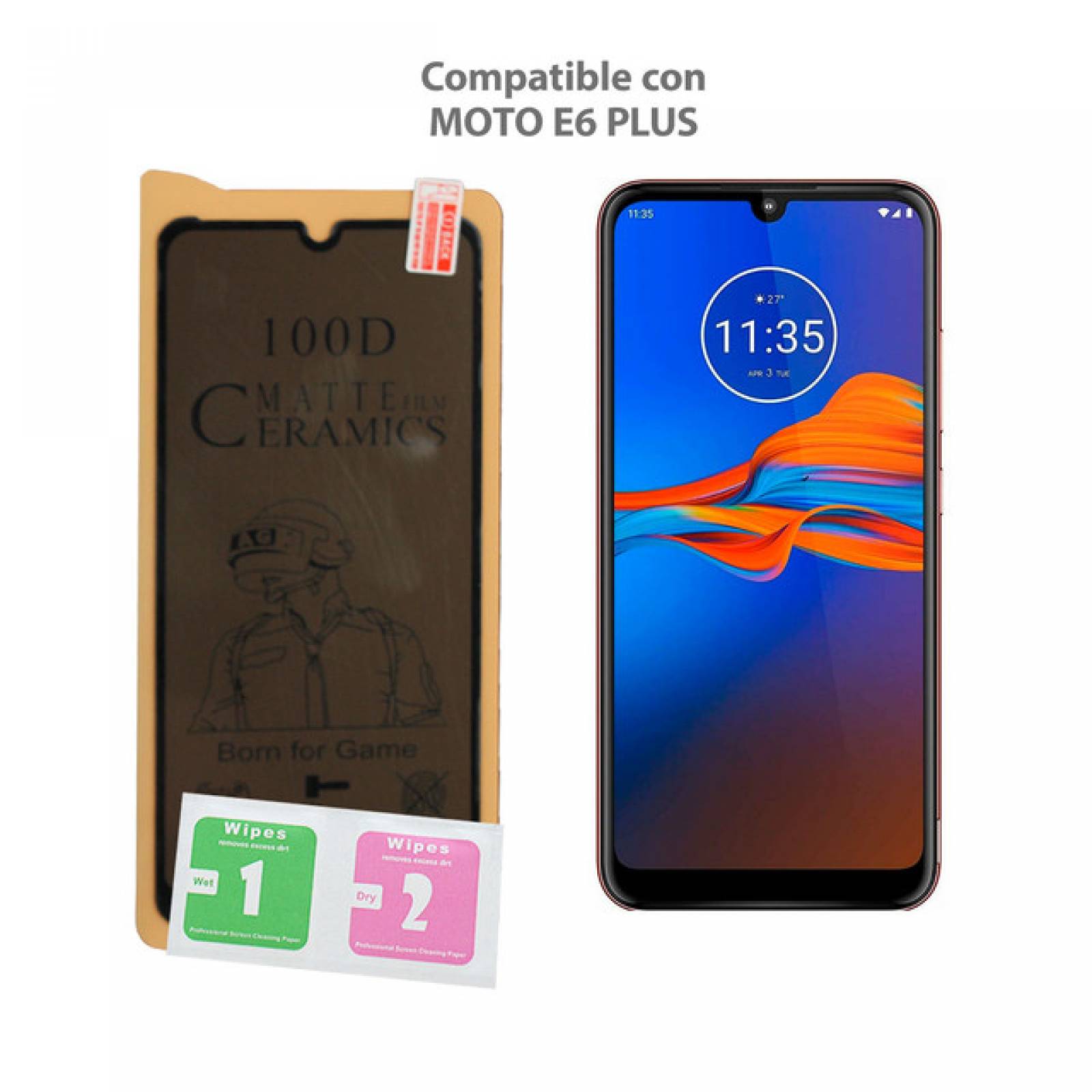 Mica Privacidad Ceramica Mate Motorola  E6 PLUS